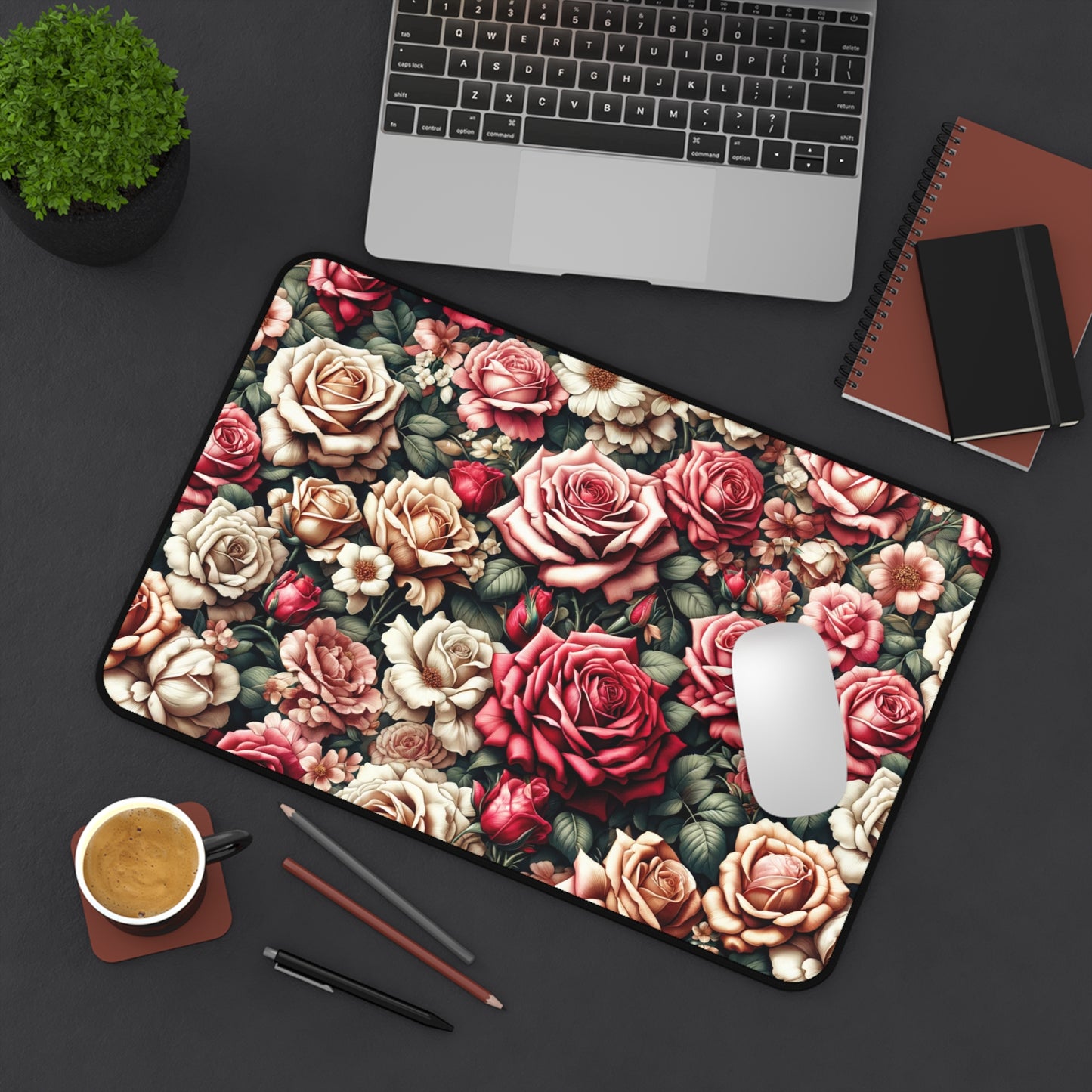 Desk Mat June Birth Flower, June Birth Month Flower, Rose Floral Design, Birth Flower of June