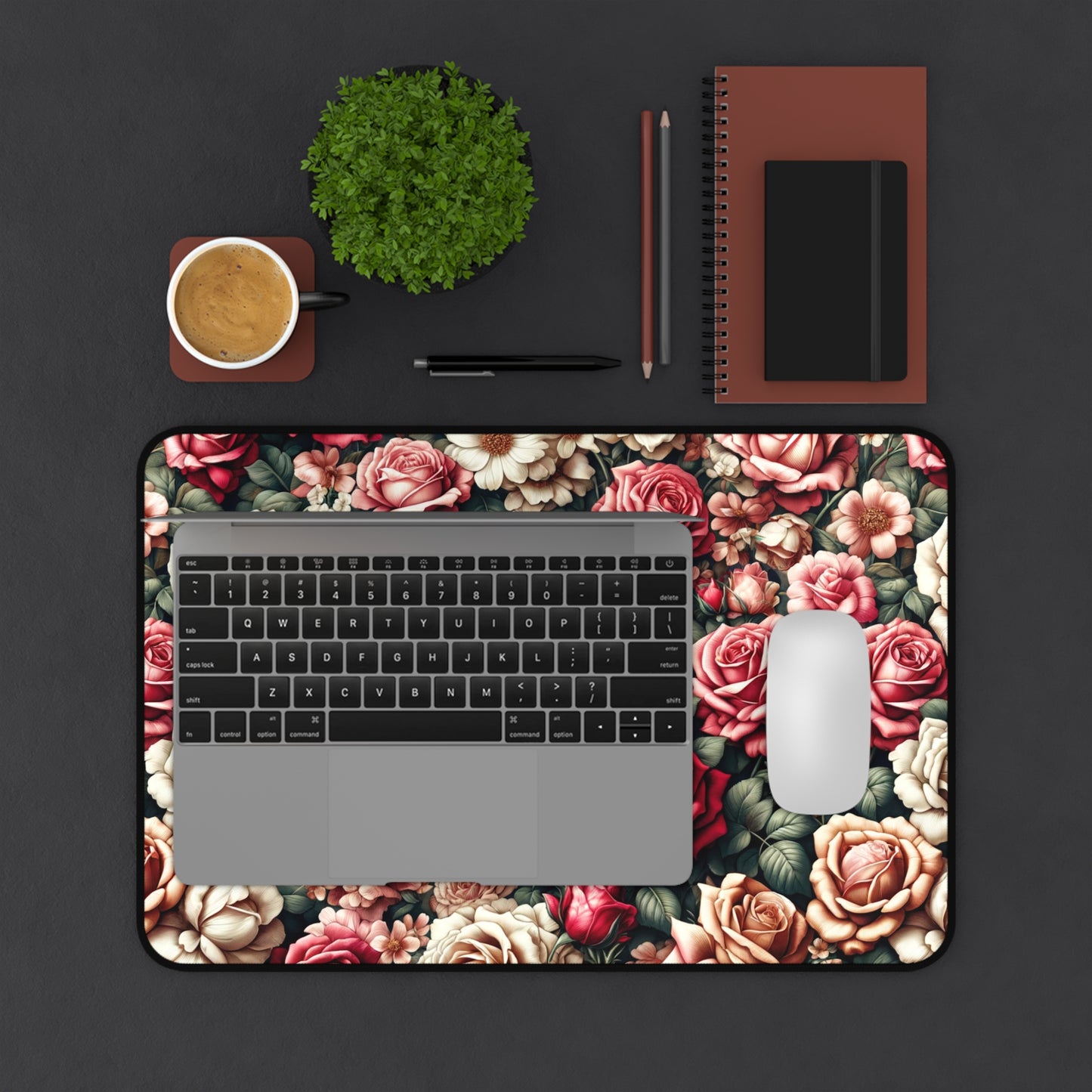 Desk Mat June Birth Flower, June Birth Month Flower, Rose Floral Design, Birth Flower of June