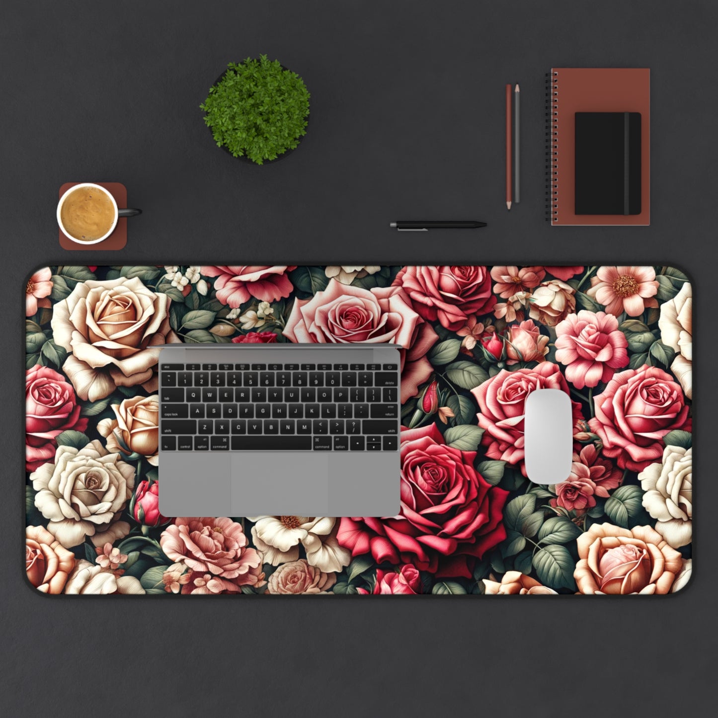Desk Mat June Birth Flower, June Birth Month Flower, Rose Floral Design, Birth Flower of June