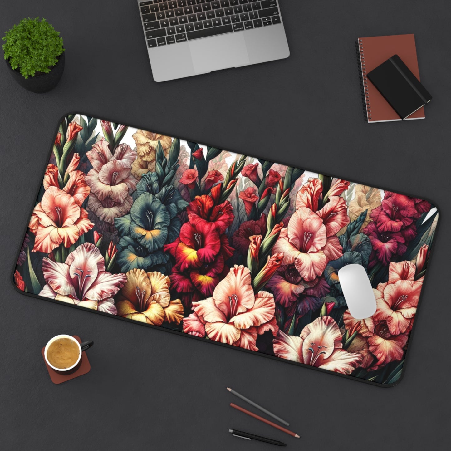 Desk Mat August Birth Flower, August Birth Month Flower, Gladiolus Floral Design, Birth Flower of August