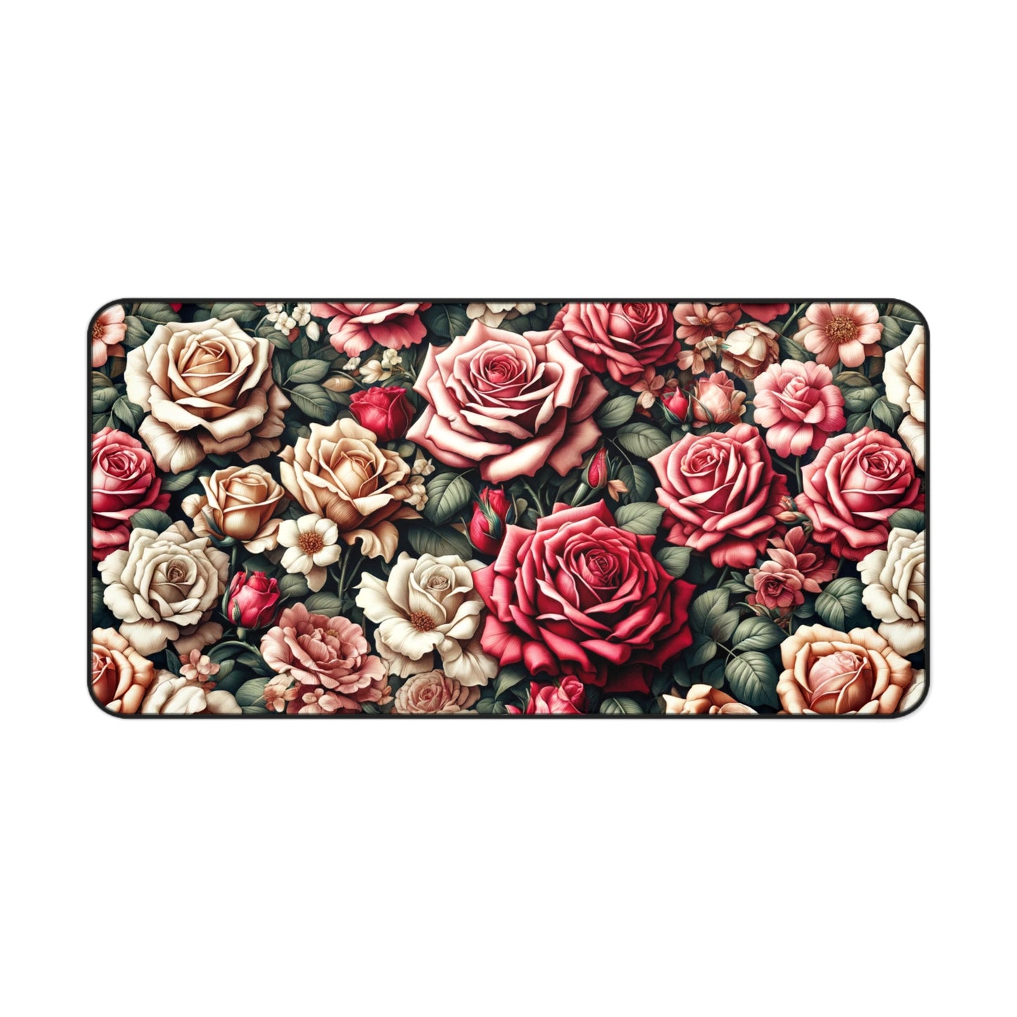 Desk Mat June Birth Flower, June Birth Month Flower, Rose Floral Design, Birth Flower of June