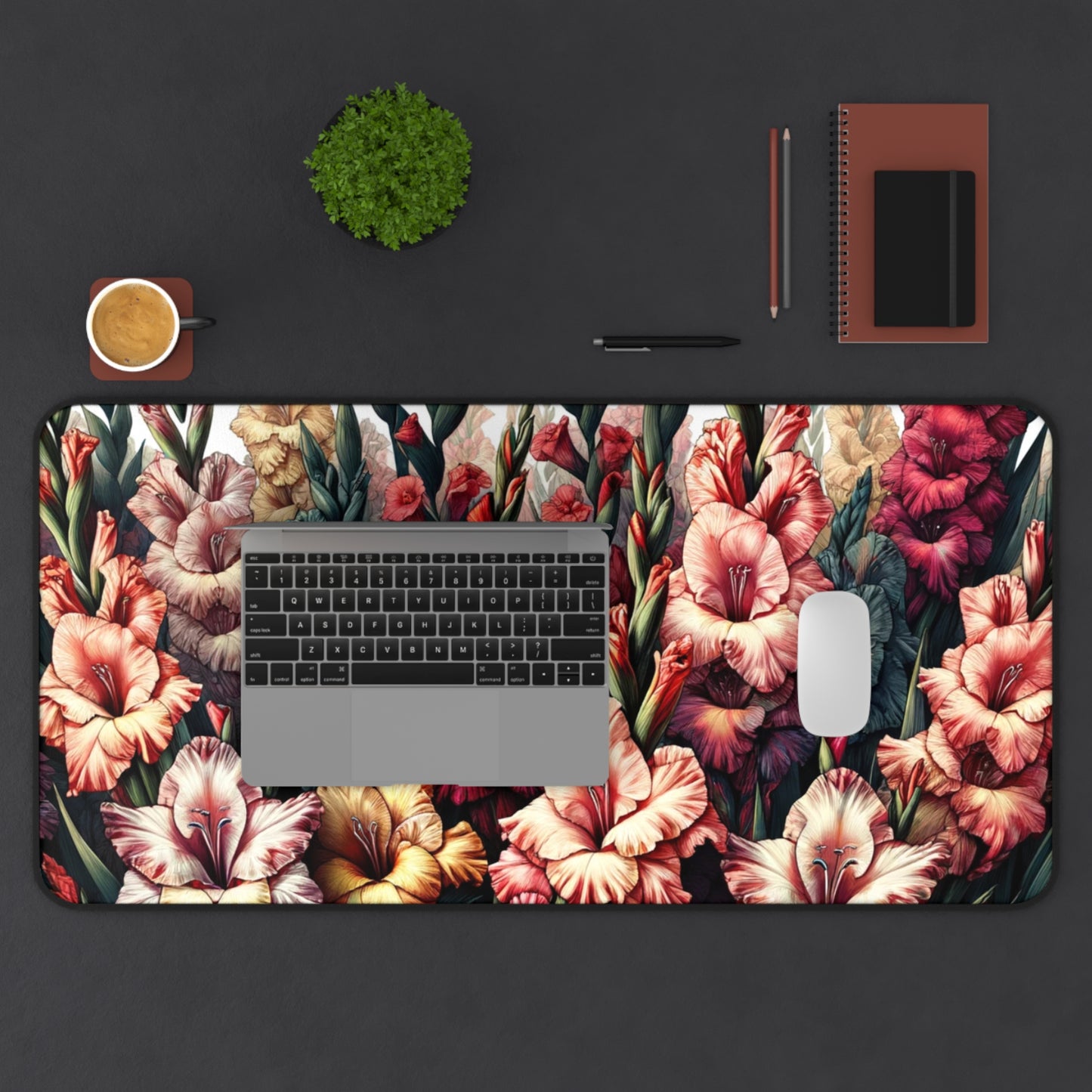 Desk Mat August Birth Flower, August Birth Month Flower, Gladiolus Floral Design, Birth Flower of August