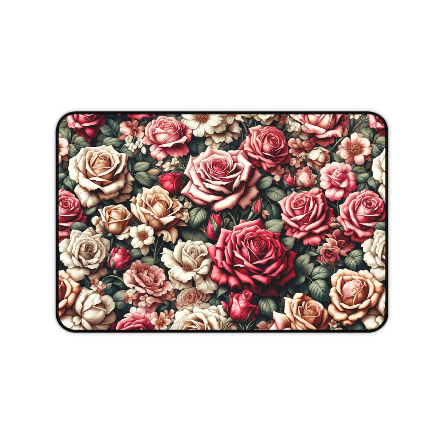 Desk Mat June Birth Flower, June Birth Month Flower, Rose Floral Design, Birth Flower of June