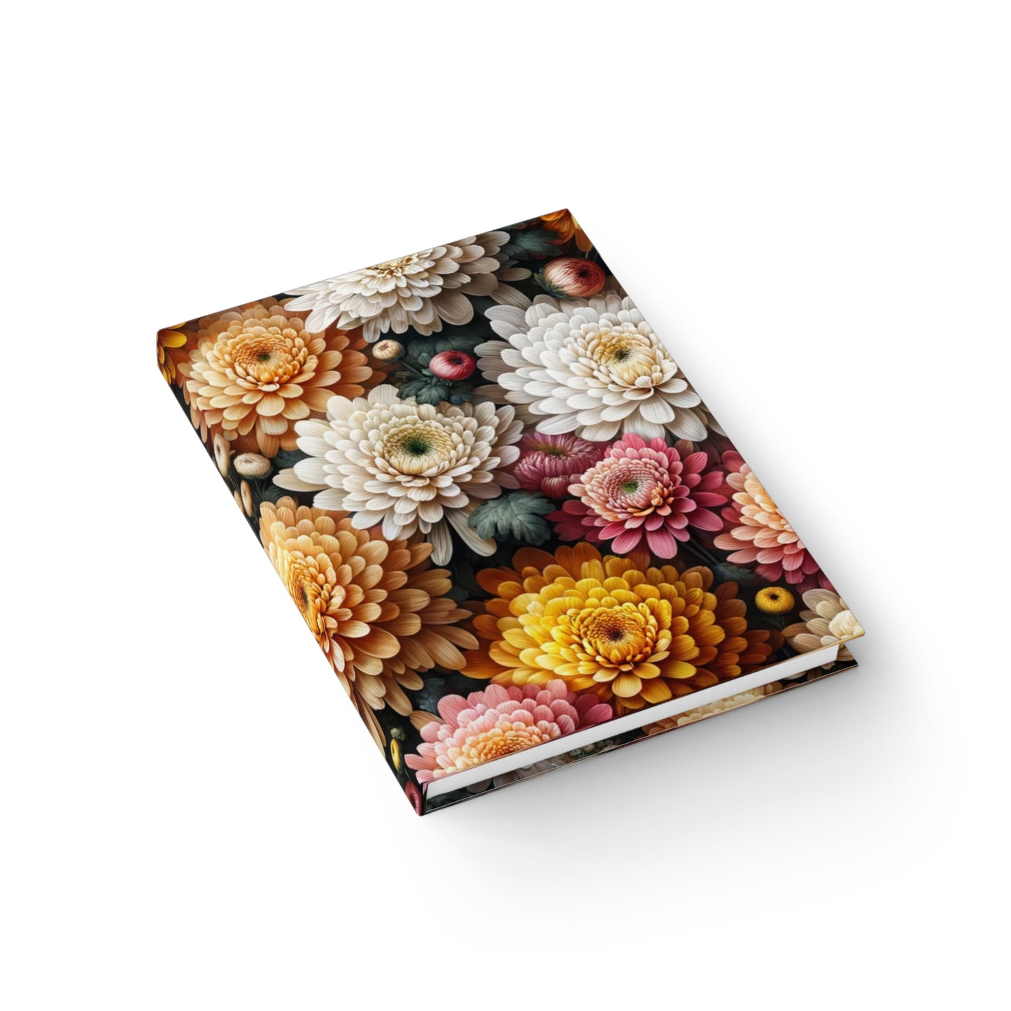Journal - Ruled Line October Birth Flower, November Birth Month Flower, Chrysanthemum Floral Design, Birth Flower of November