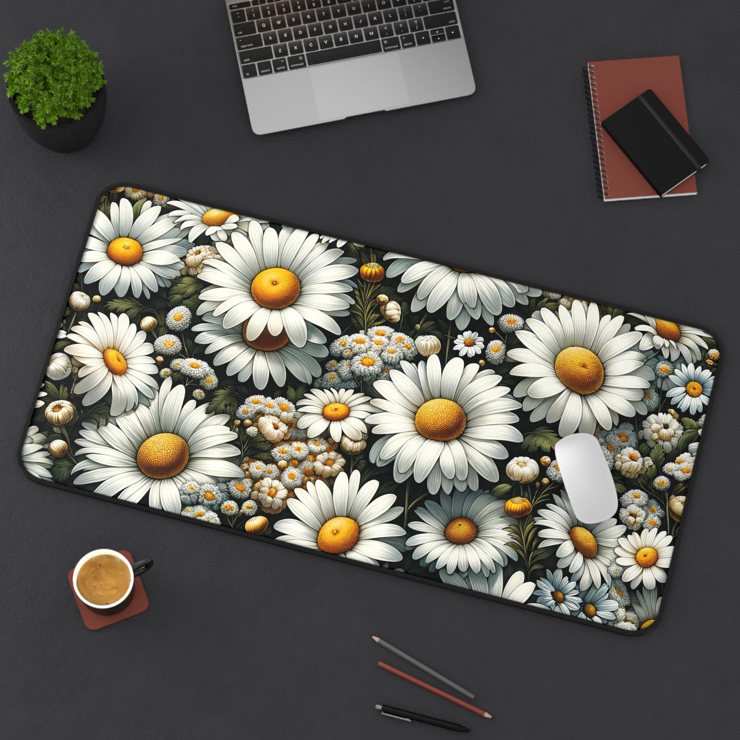 Copy of Desk Mat April Birth Flower, April Birth Month Flower, Daisy Floral Design, Birth Flower of April