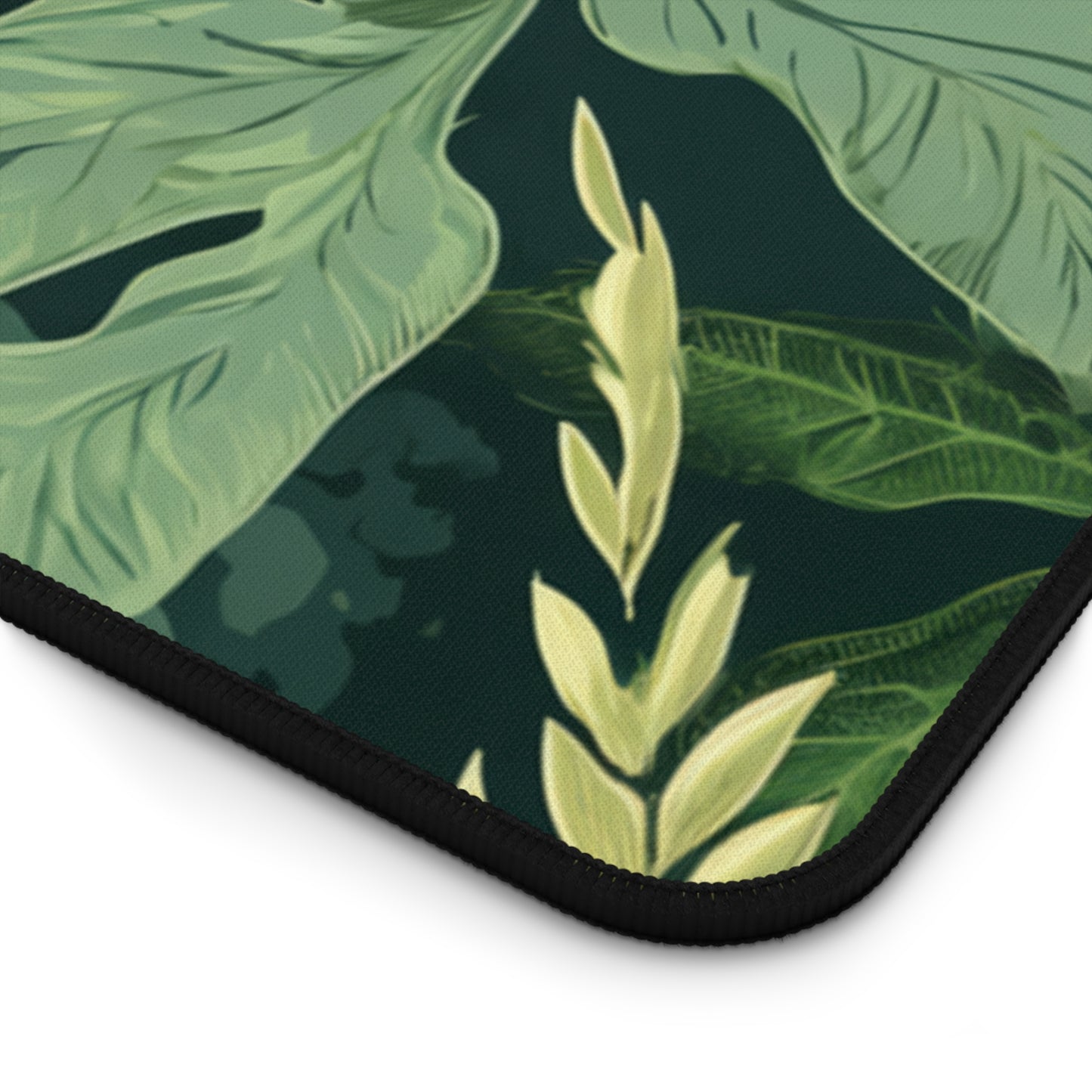 Sage Green Floral and Plant Detailed Design Floral Desk Mat, Botanical desk Pad, Vintage Desk Mat, Wildflower, Nature Desk Decor