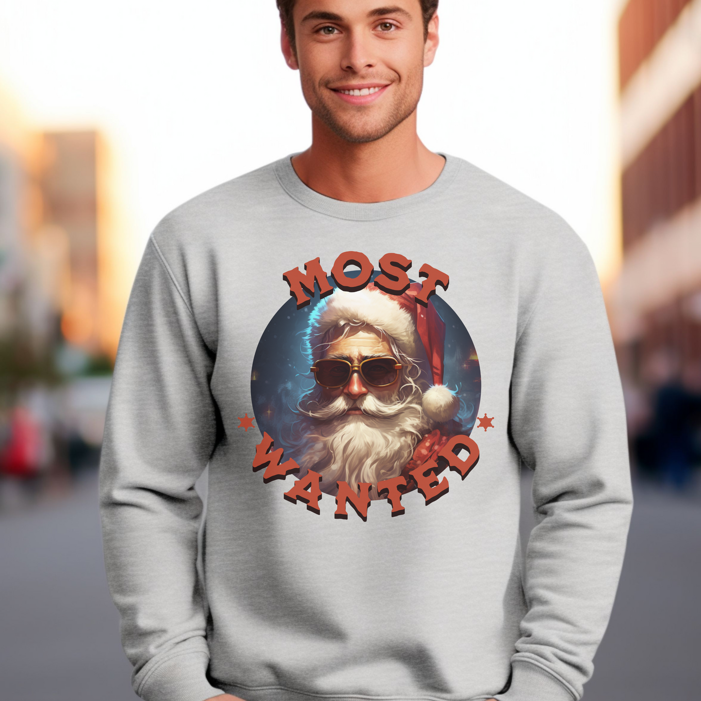 Most Wanted Santa Digital Downloads PNG PDF SVG files, Christmas Santa Sublimation , Most Wanted Santa Shirt
