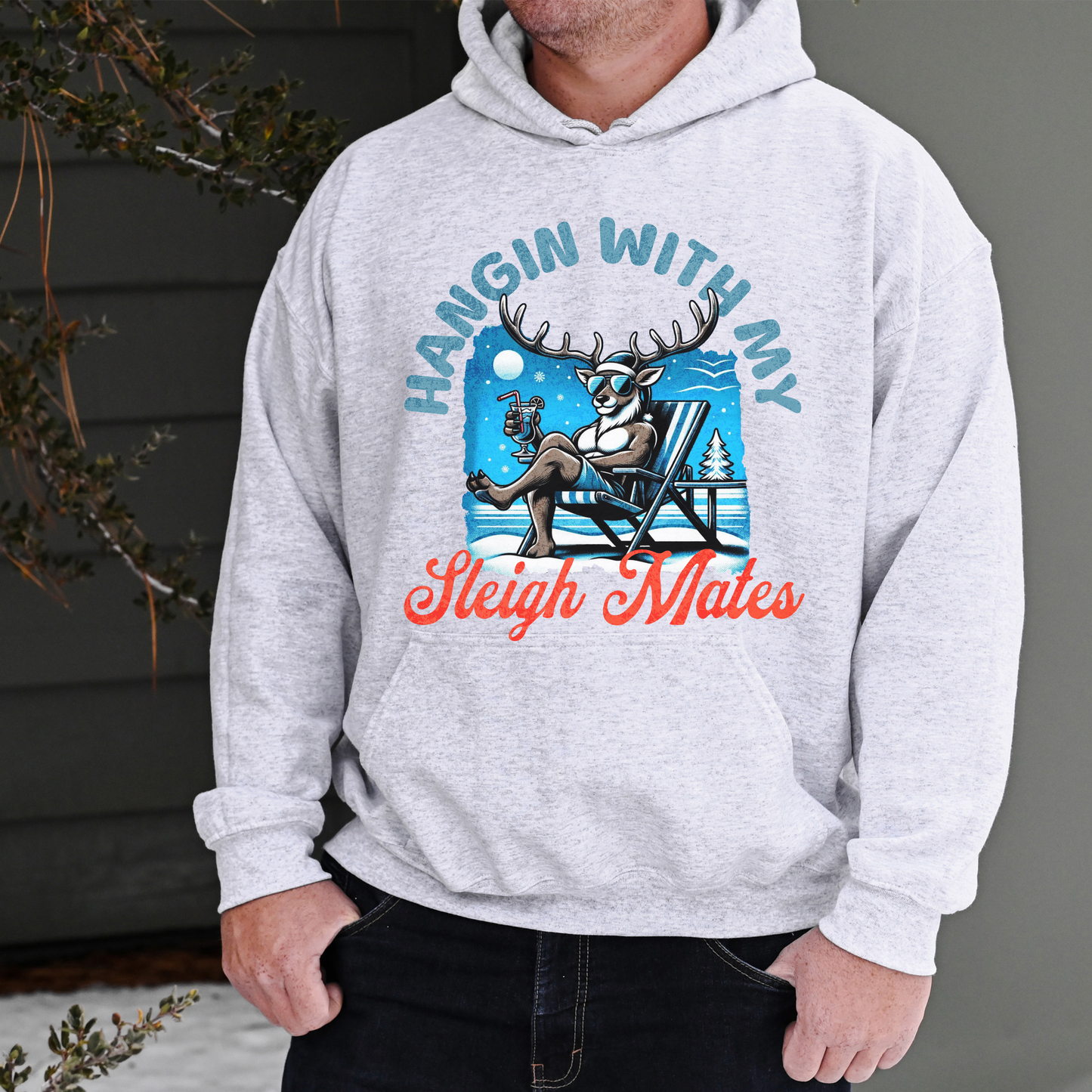 Hanging with my sleigh mates Male PDF PNG SVG digital downloads, Christmas, Reindeer, Christmas Sublimation design Cricut dtf