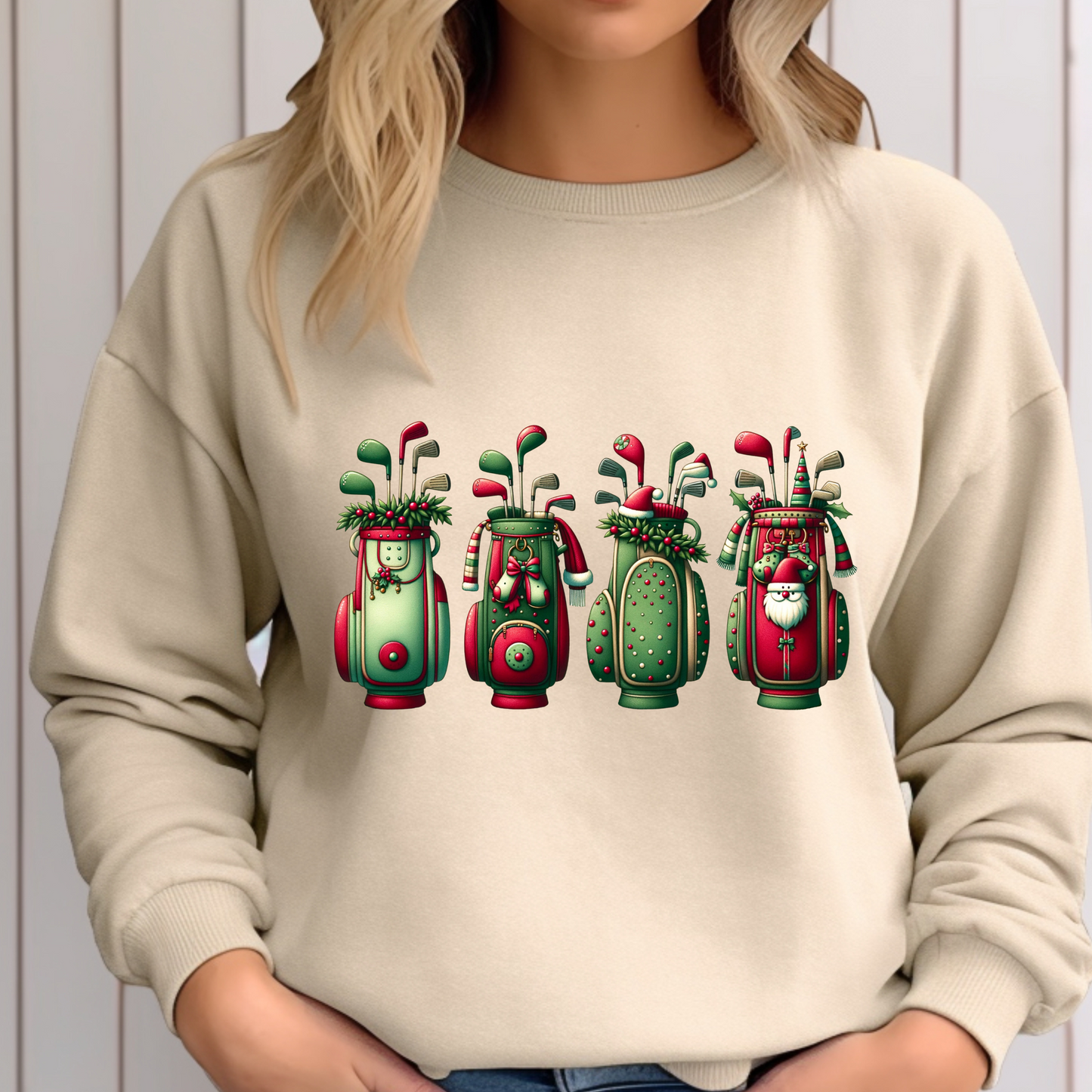Christmas Golf Bags, Golf lover, Golfing Theme Digital Download PDF PNG SVG digital files for your projects. Sublimation, Silhouette