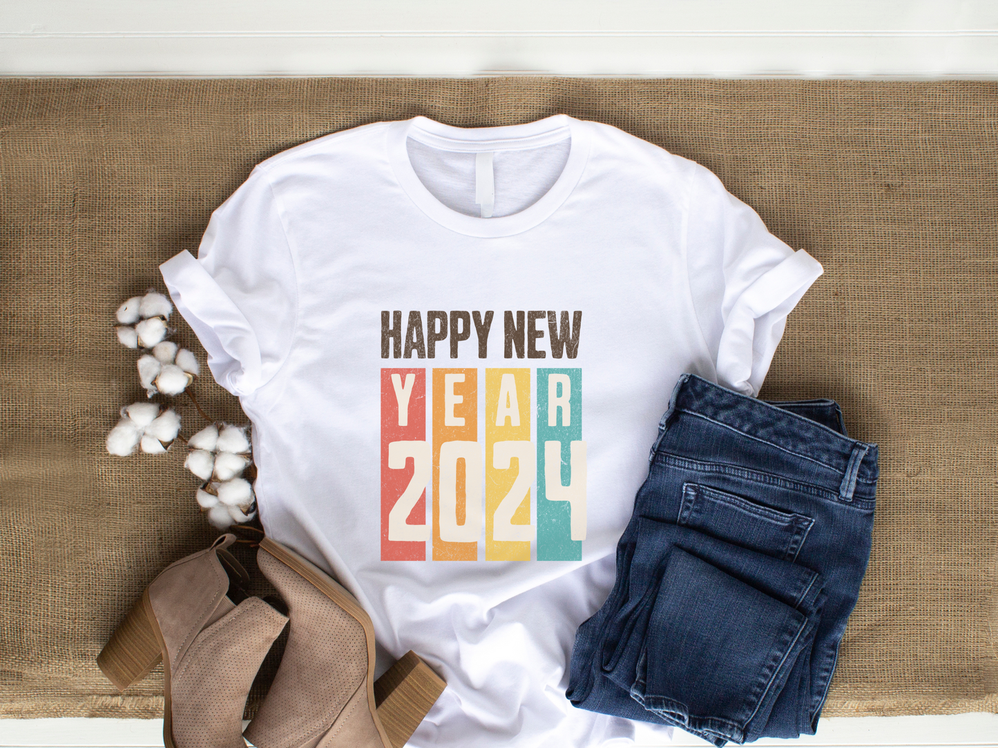 Happy New Year 2024 for your projects PNG, PDF, SVG digital download files. Cricut, Silhouette, Sublimation