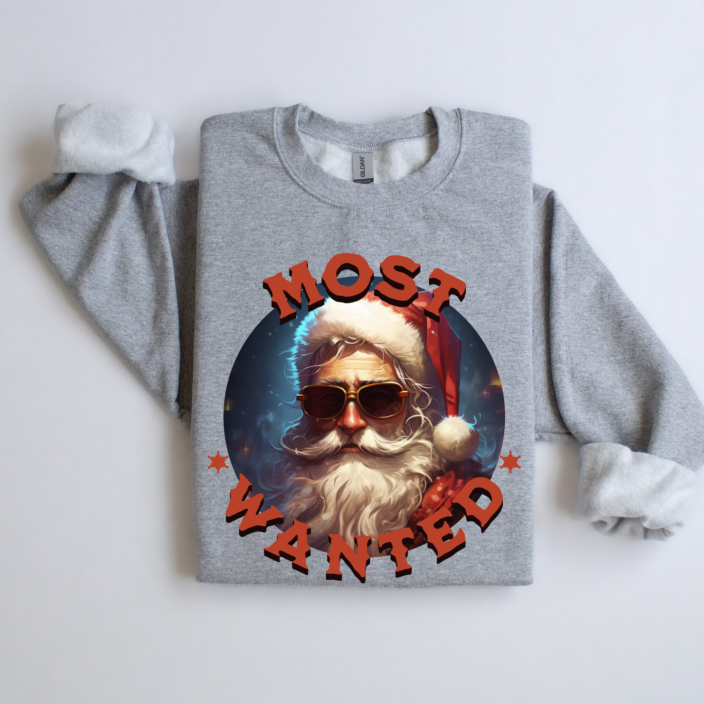 Most Wanted Santa Digital Downloads PNG PDF SVG files, Christmas Santa Sublimation , Most Wanted Santa Shirt