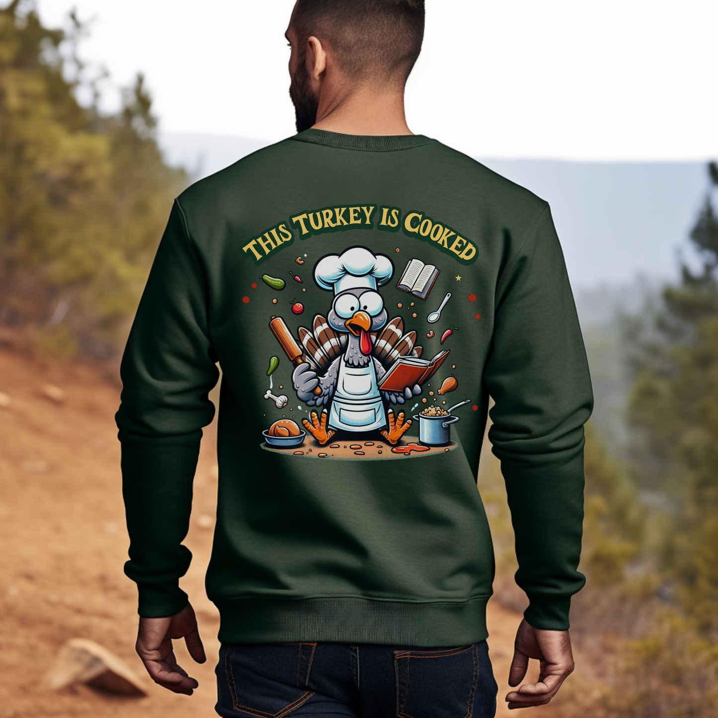 A fun Thanksgiving Design "This Turkey is Cooked" PNG PDF SVG digital download, Cooking shirt design, Turkey sublimation, Cooking shirt