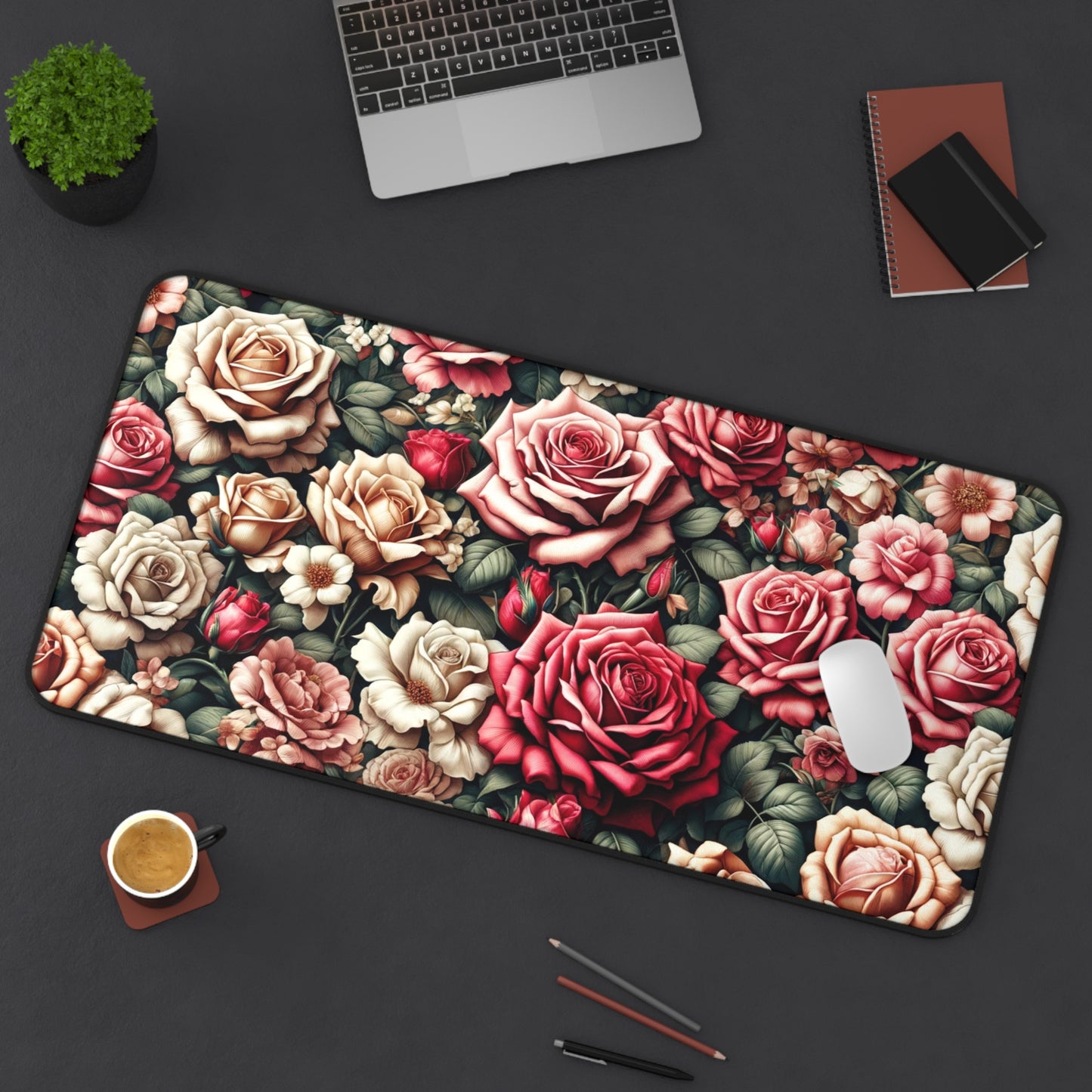 Desk Mat June Birth Flower, June Birth Month Flower, Rose Floral Design, Birth Flower of June
