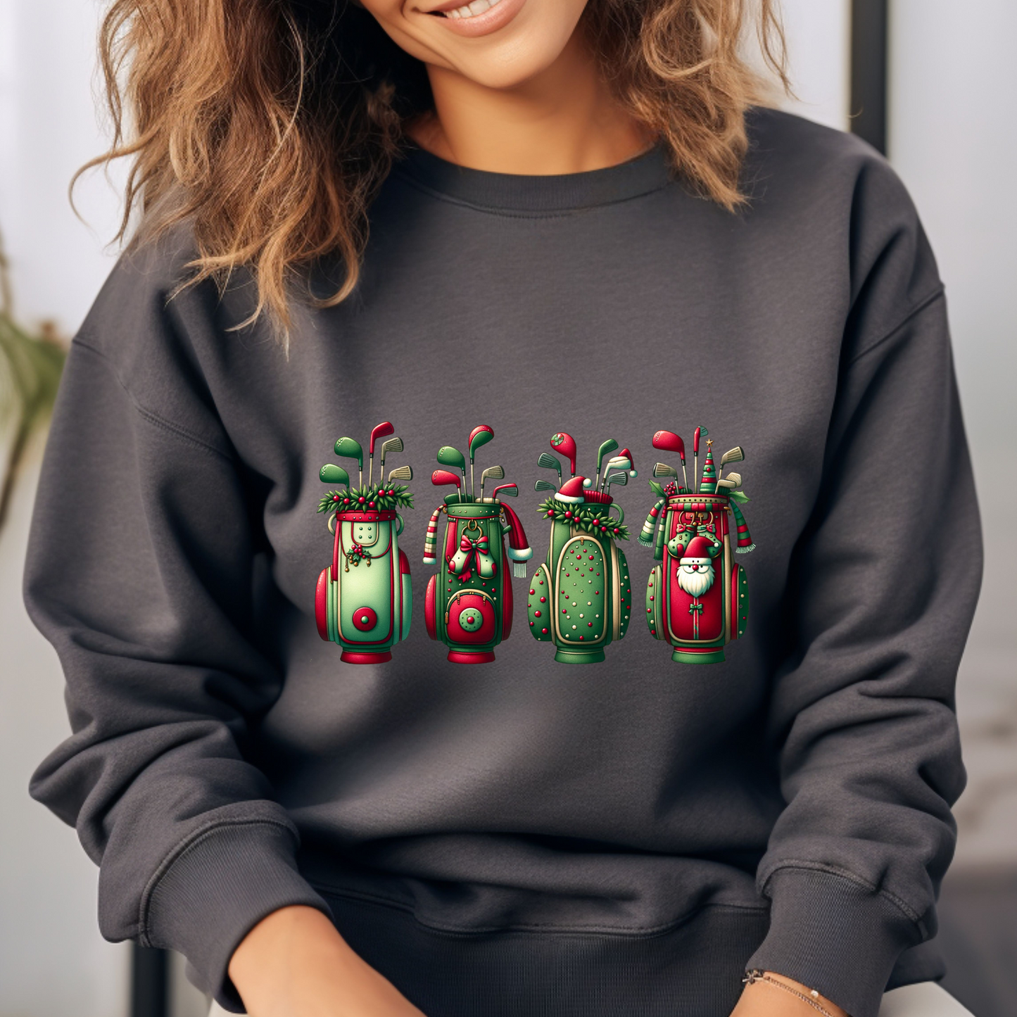 Christmas Golf Bags, Golf lover, Golfing Theme Digital Download PDF PNG SVG digital files for your projects. Sublimation, Silhouette