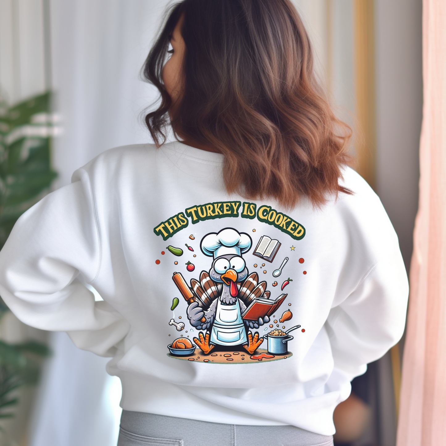 A fun Thanksgiving Design "This Turkey is Cooked" PNG PDF SVG digital download, Cooking shirt design, Turkey sublimation, Cooking shirt