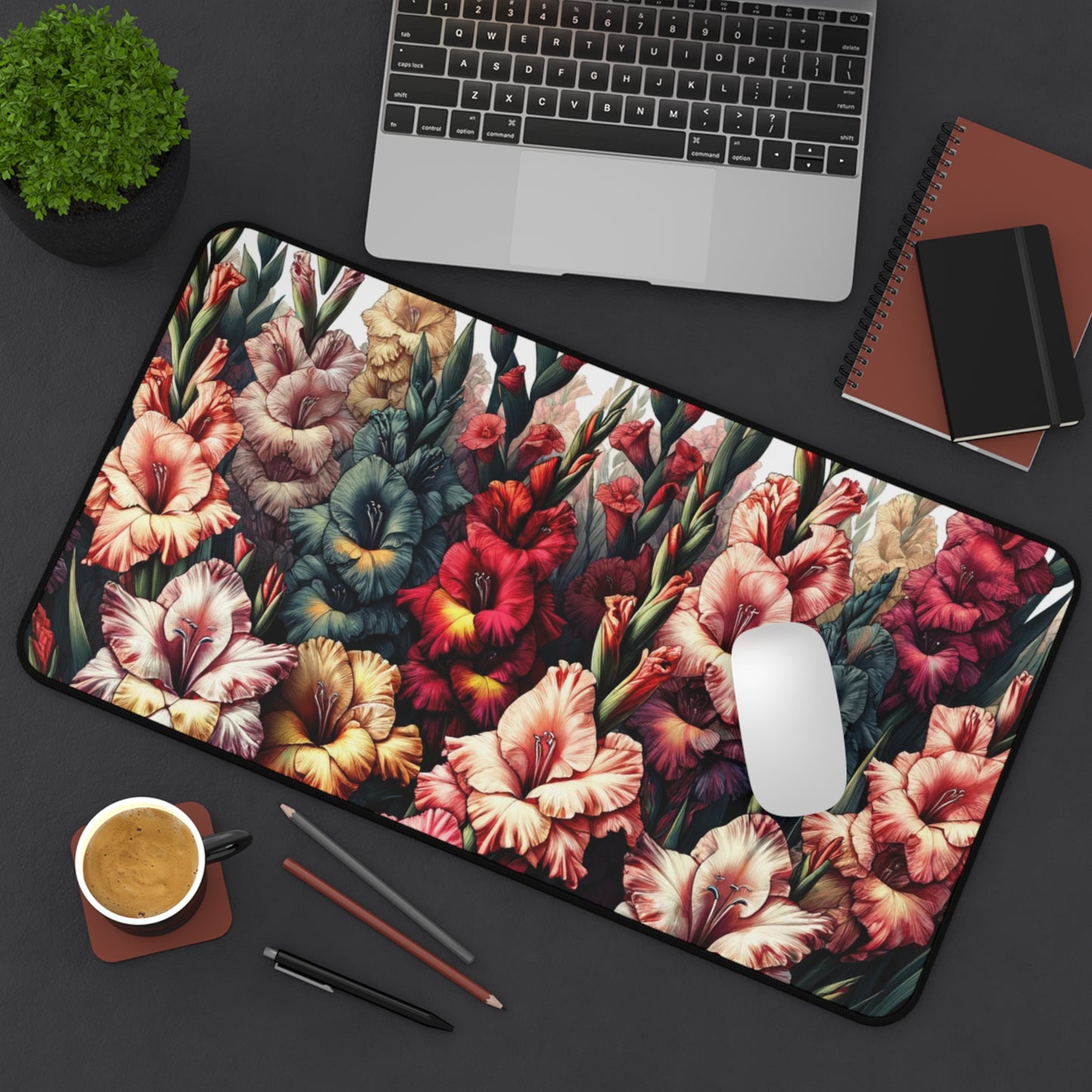 Desk Mat August Birth Flower, August Birth Month Flower, Gladiolus Floral Design, Birth Flower of August