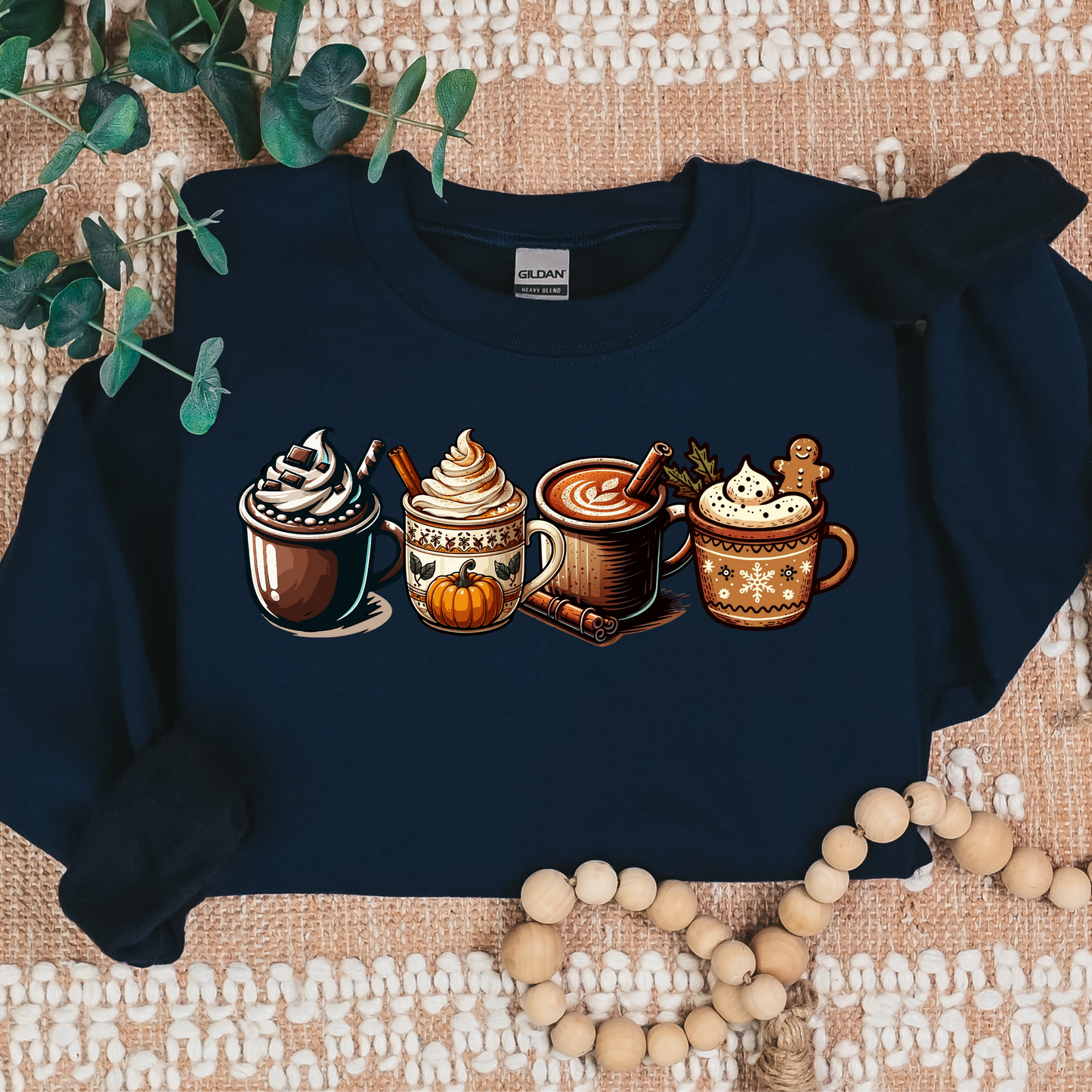 Christmas Coffee Cups 4 designs in a row. PDF PNG SVG files all 4 files. Sublimation, dtf, cameo cricut silhouette