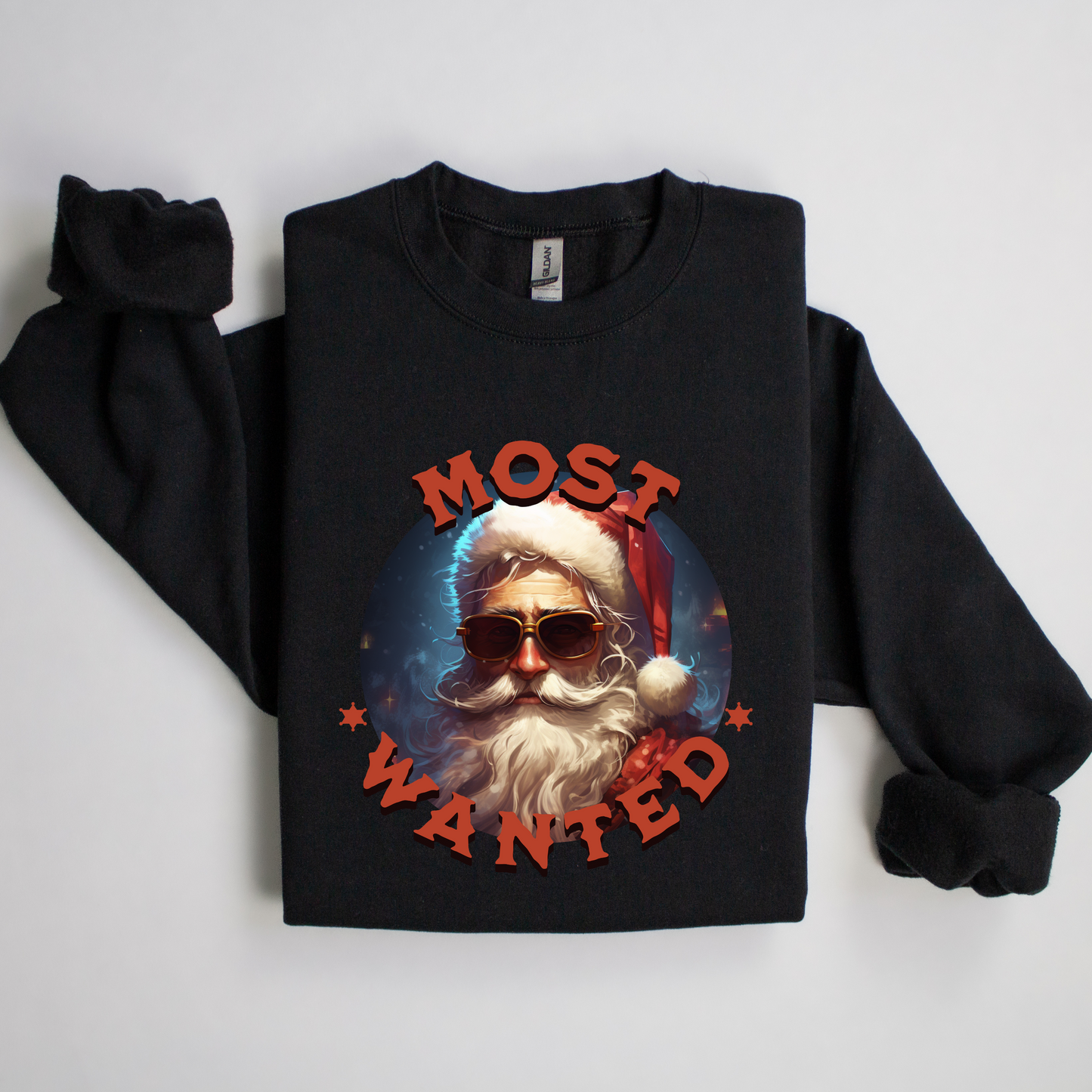Most Wanted Santa Digital Downloads PNG PDF SVG files, Christmas Santa Sublimation , Most Wanted Santa Shirt