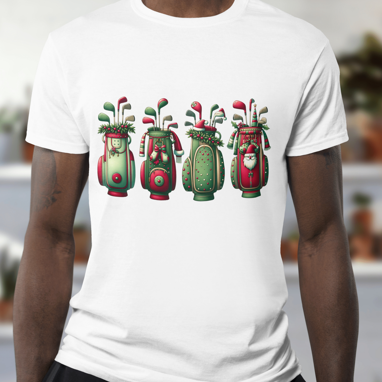 Christmas Golf Bags, Golf lover, Golfing Theme Digital Download PDF PNG SVG digital files for your projects. Sublimation, Silhouette