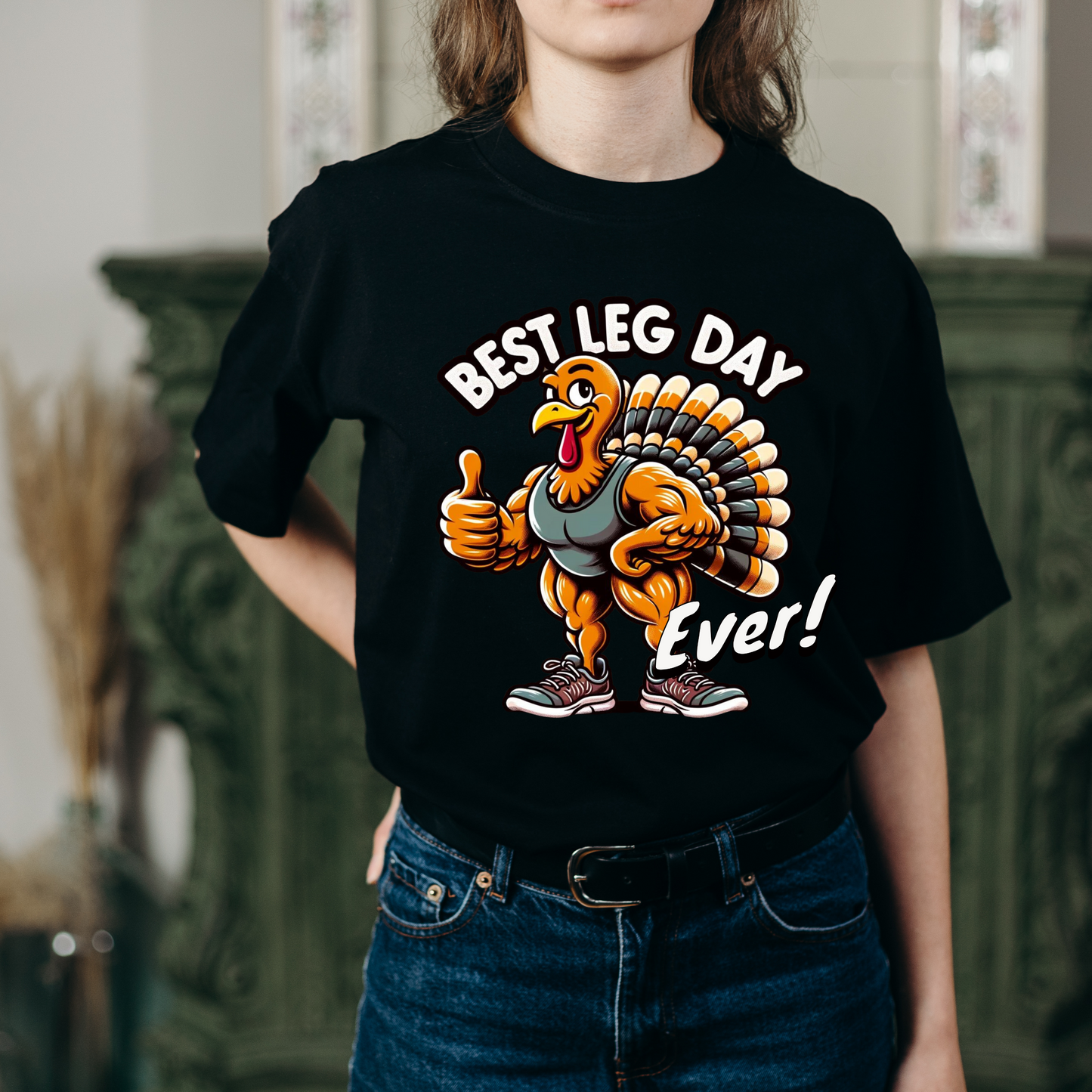 Best Leg Day Ever Turkey Shirt! PNG PDF SVG digital download. Muscle turkey Legs, thanksgiving, Workout design, Pun on Gym leg day