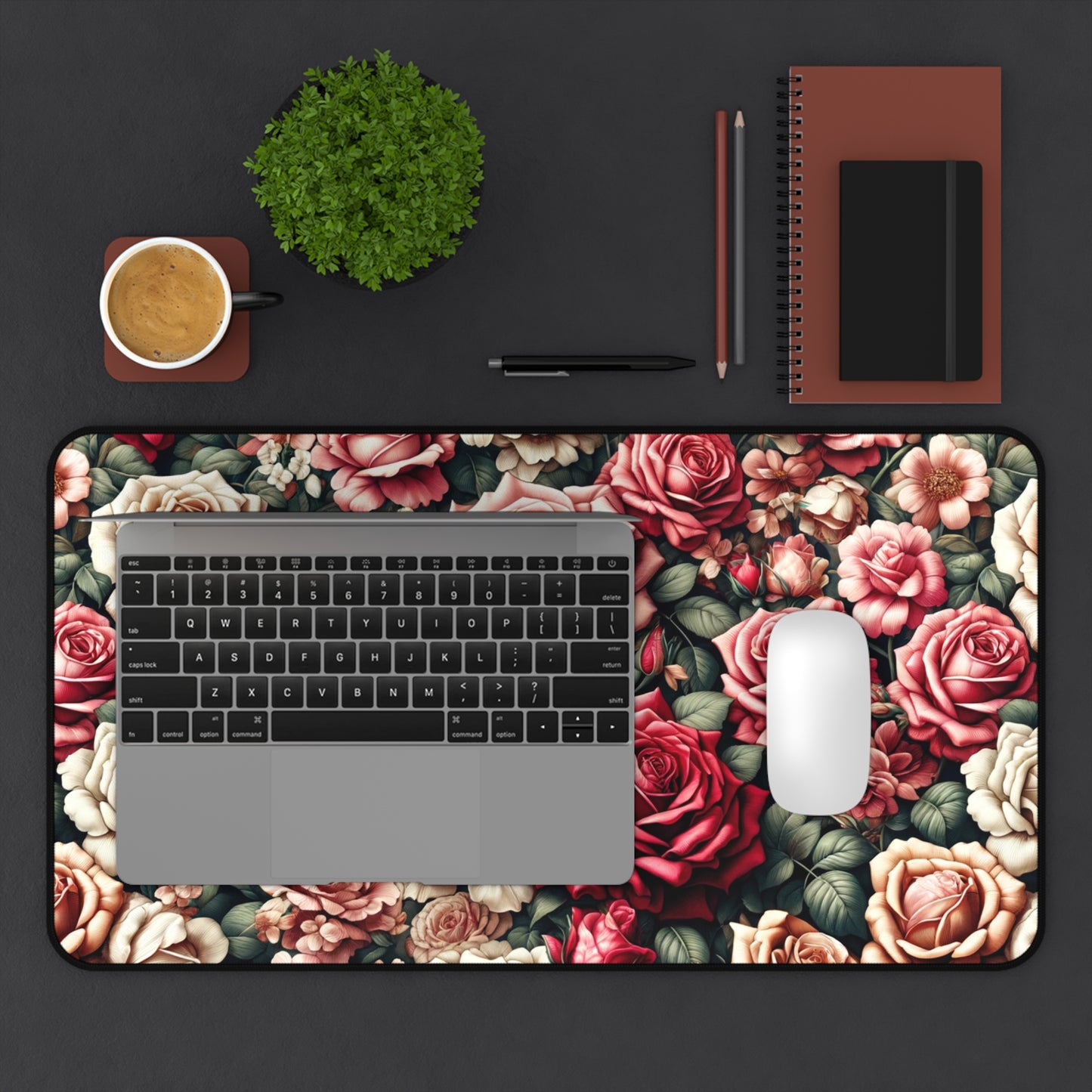 Desk Mat June Birth Flower, June Birth Month Flower, Rose Floral Design, Birth Flower of June