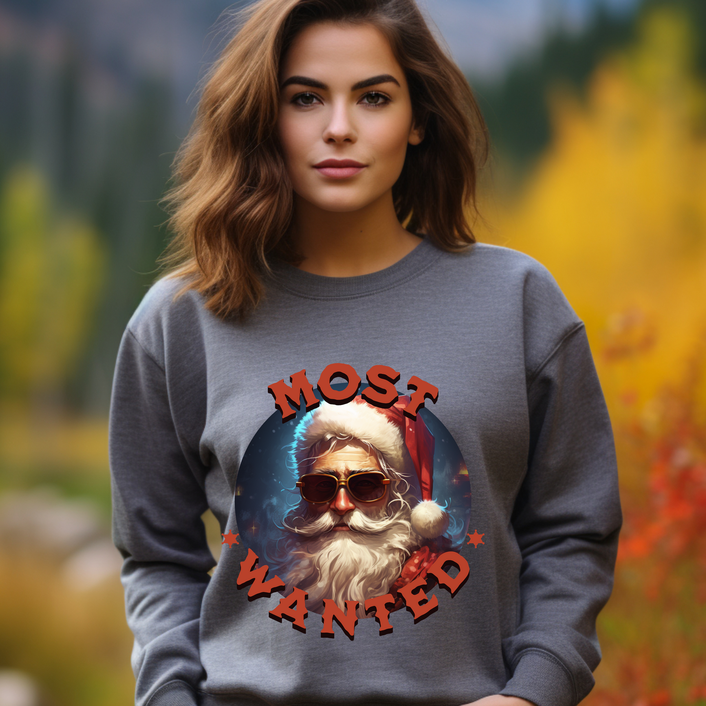 Most Wanted Santa Digital Downloads PNG PDF SVG files, Christmas Santa Sublimation , Most Wanted Santa Shirt