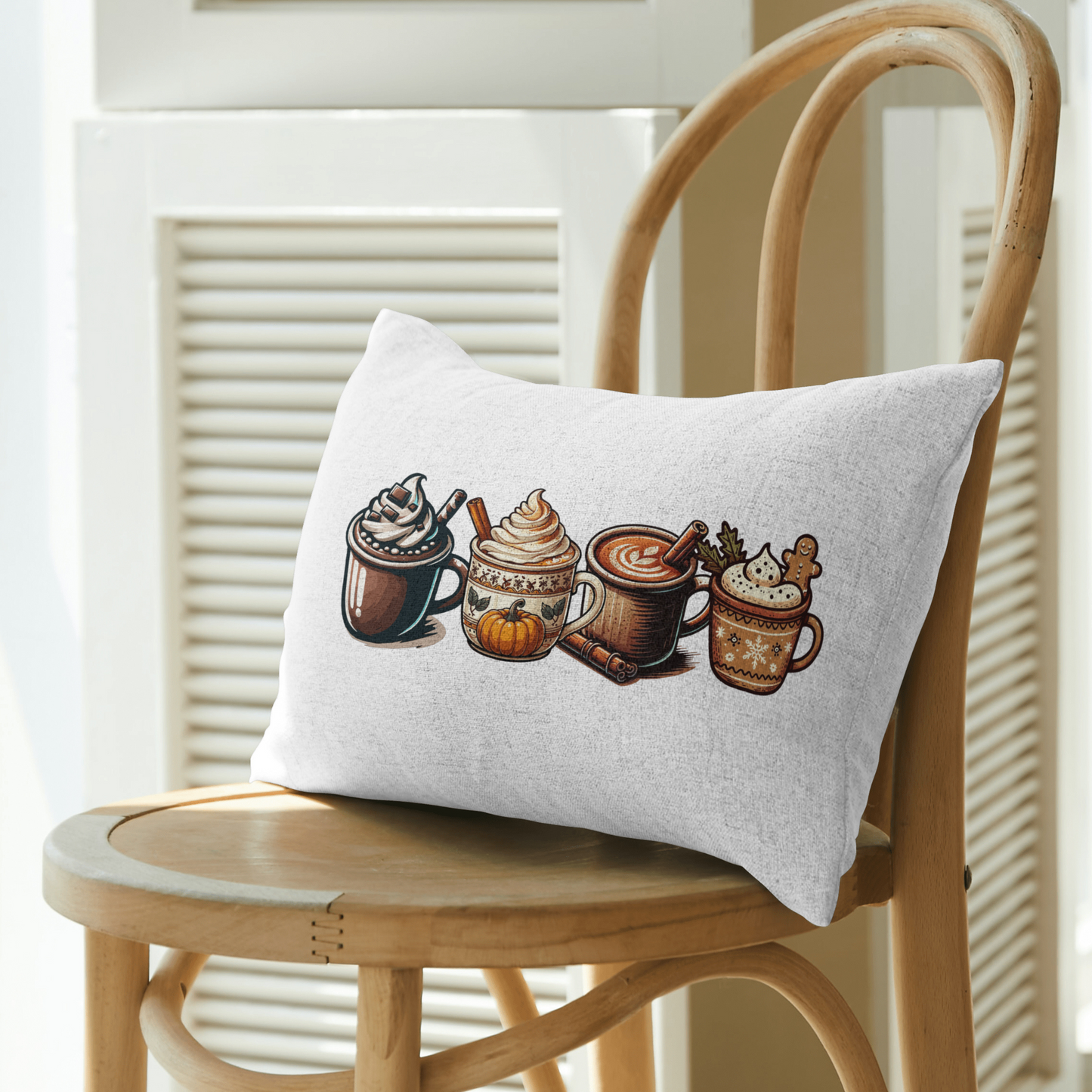 Christmas Coffee Cups 4 designs in a row. PDF PNG SVG files all 4 files. Sublimation, dtf, cameo cricut silhouette