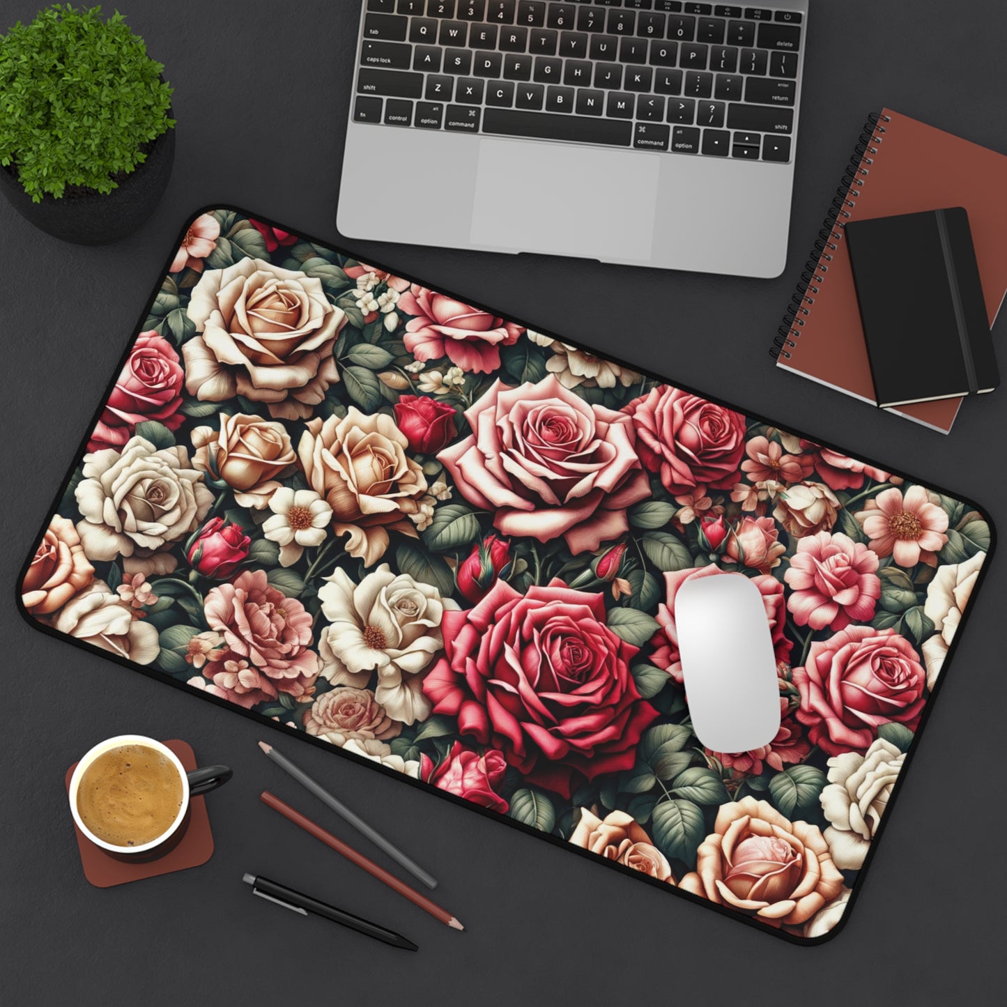 Desk Mat June Birth Flower, June Birth Month Flower, Rose Floral Design, Birth Flower of June