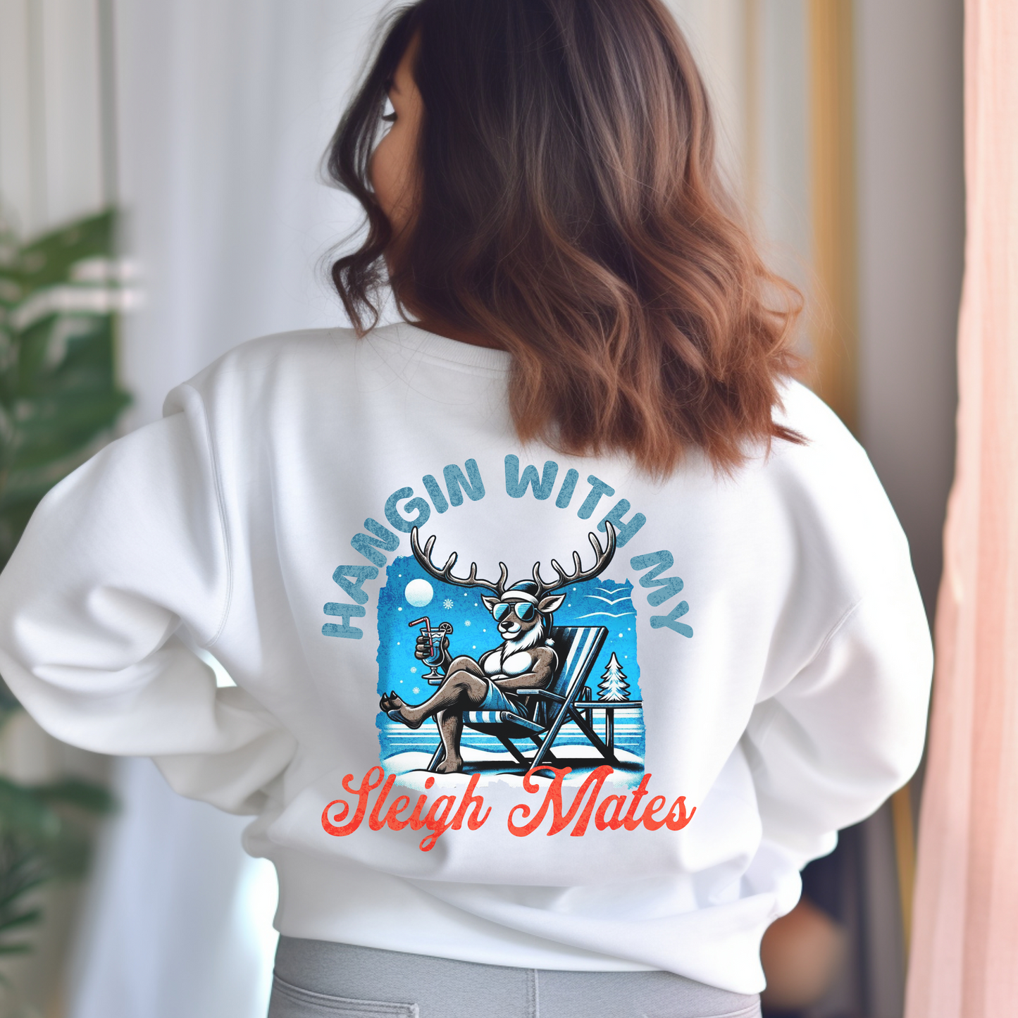 Hanging with my sleigh mates Male PDF PNG SVG digital downloads, Christmas, Reindeer, Christmas Sublimation design Cricut dtf