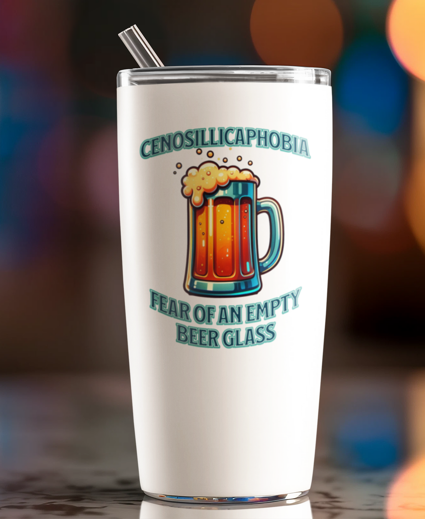Cenosillicaphobia The Fear of an Empty Beer PNG PDF SVG Digital Download Design