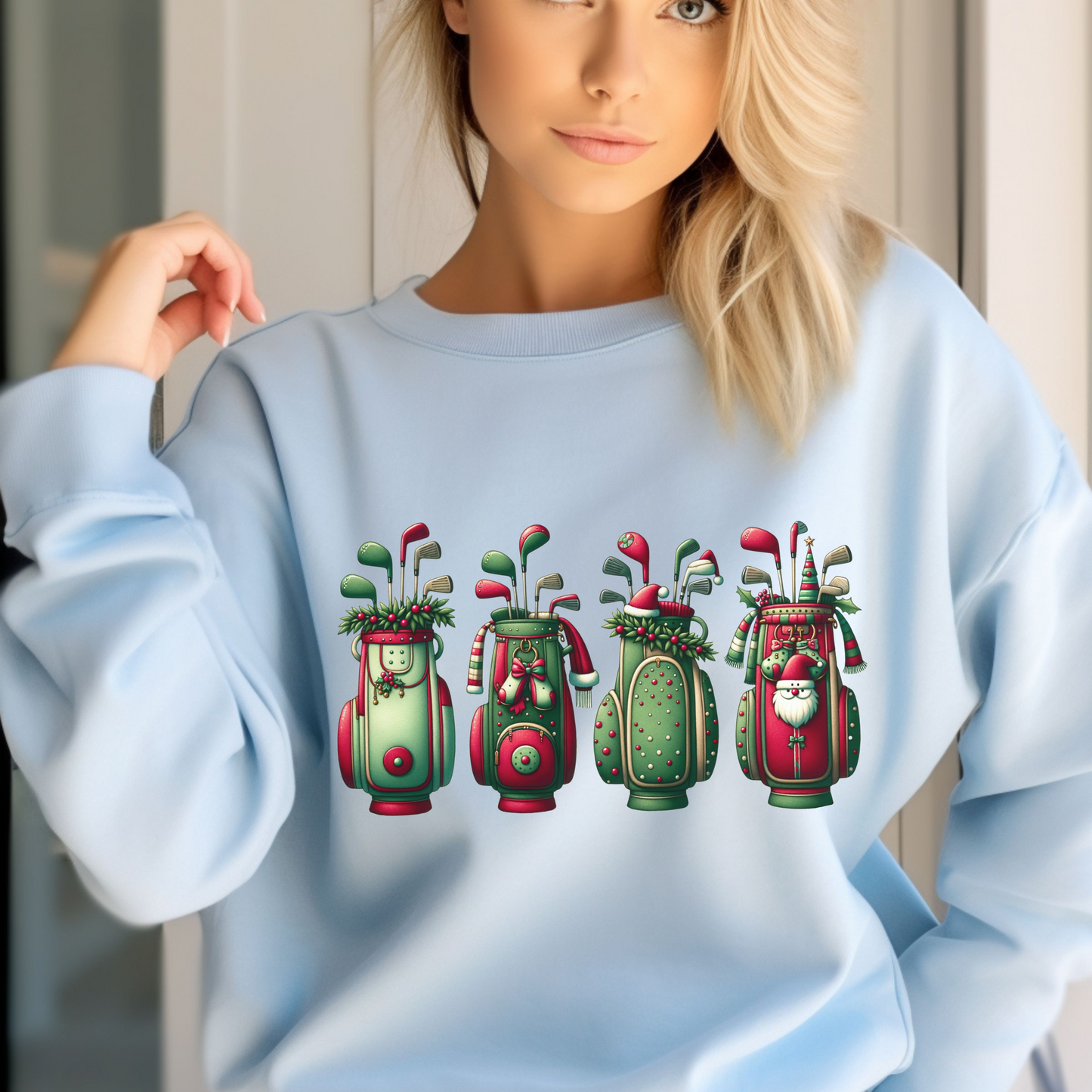 Christmas Golf Bags, Golf lover, Golfing Theme Digital Download PDF PNG SVG digital files for your projects. Sublimation, Silhouette