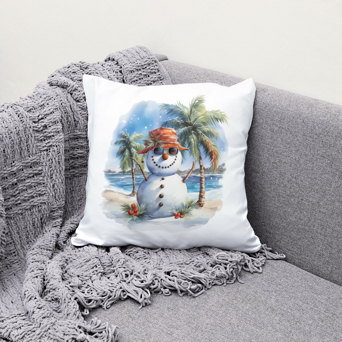 Chill Out Under the Palms: Snowman's Tropical Beach Escape PNG PDF SVG digital download