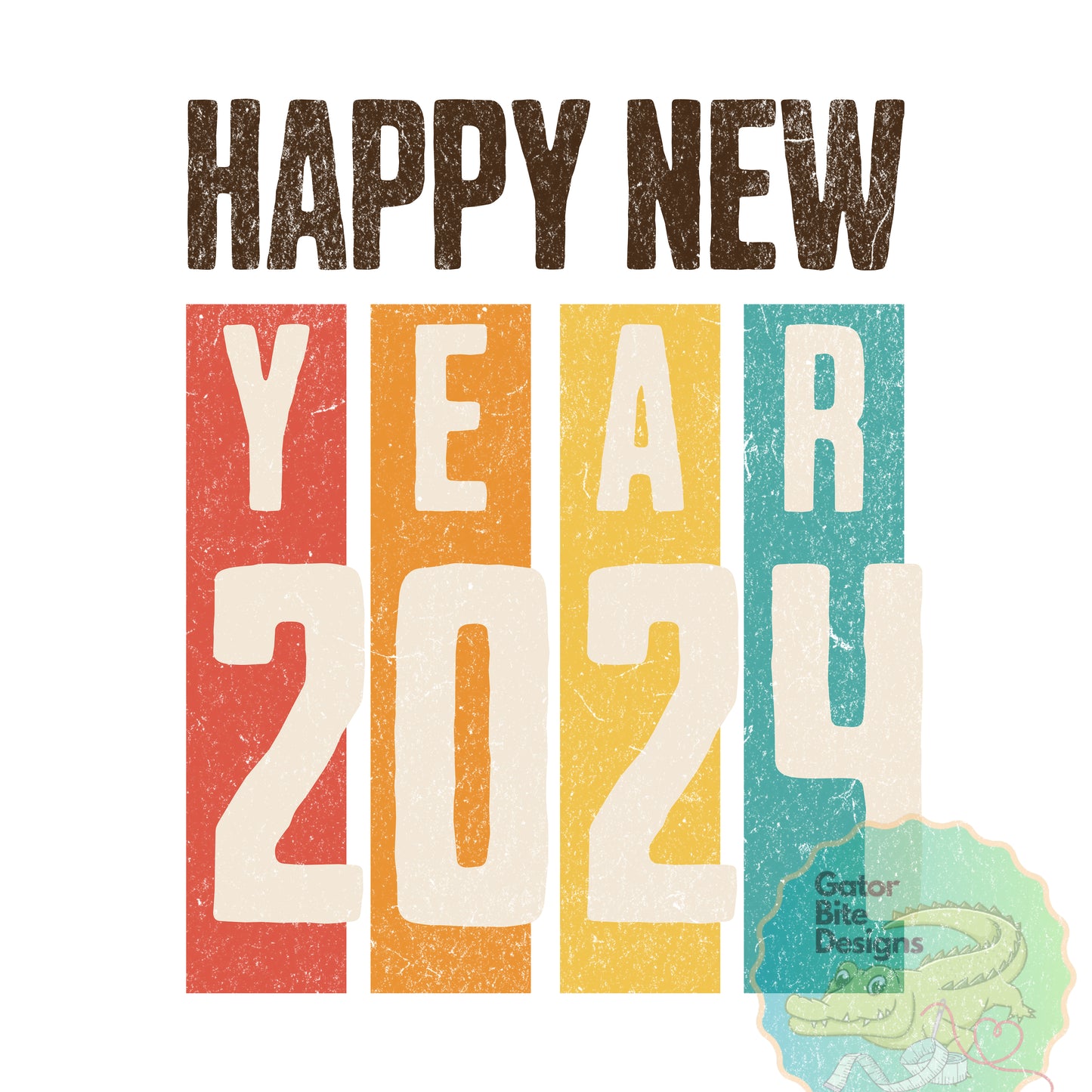 Happy New Year 2024 for your projects PNG, PDF, SVG digital download files. Cricut, Silhouette, Sublimation