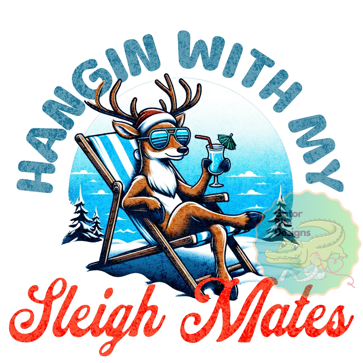 Hangin With My Sleigh Mates Female, Christmas PNG PDF SVG Digital Download Sublimation, dtf, Sleigh Mates sublimation design,