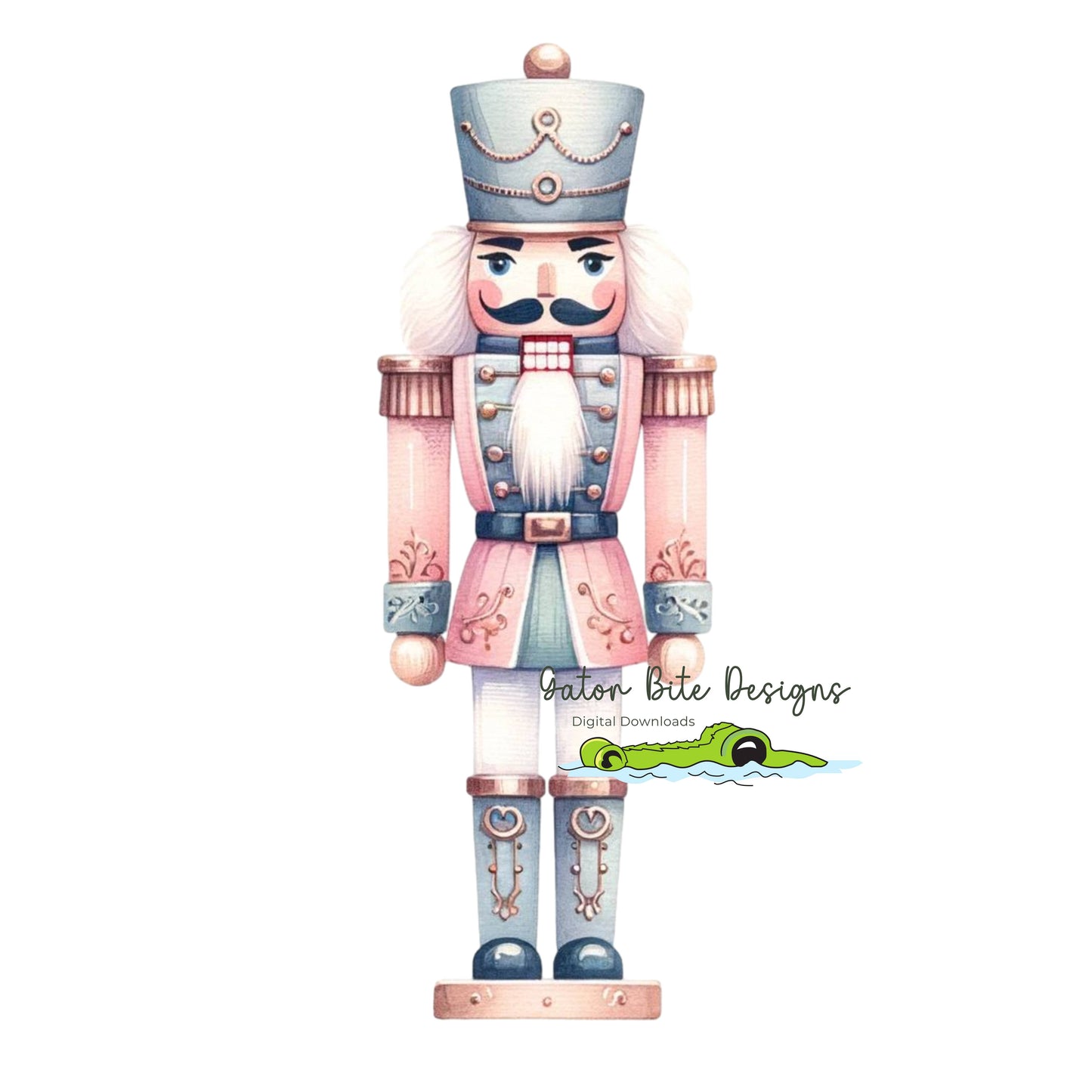 Pastel Nutcracker, Christmas Nutcracker PDF PNG SVG all 4 files Sublimation, cricut, silhouette, dtf, printable vinyl