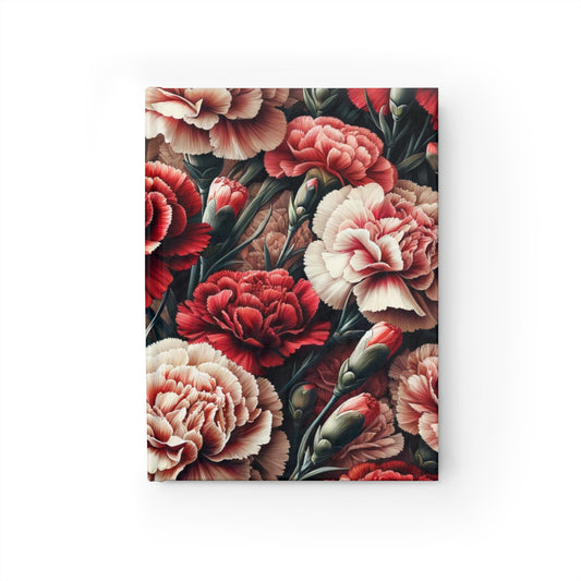 Journal - Ruled Line  January Birth Flower, January Birth Month Flower, Carnation Floral Design, Birth Flower of January