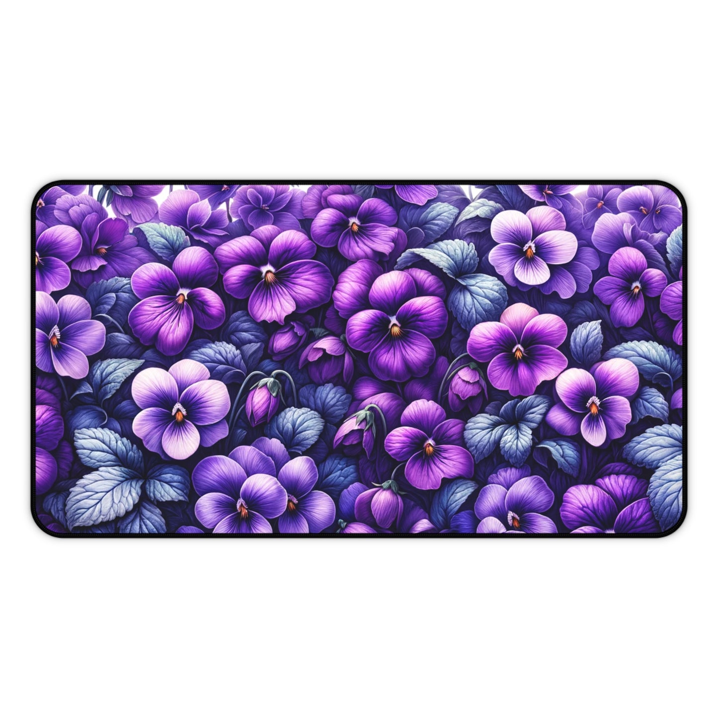 Desk Mat February Birth Flower, February Birth Month Flower, Violet Floral Design, Birth Flower of February