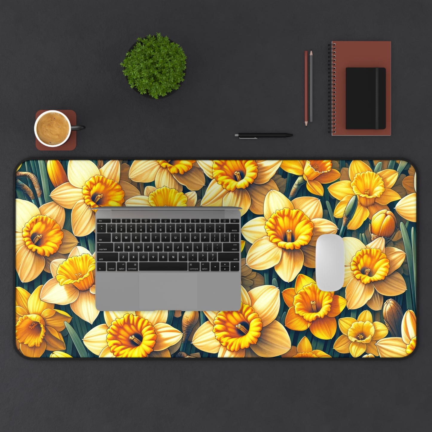 Desk Mat March Birth Flower Month of March is the Daffodil 3 Different sizes