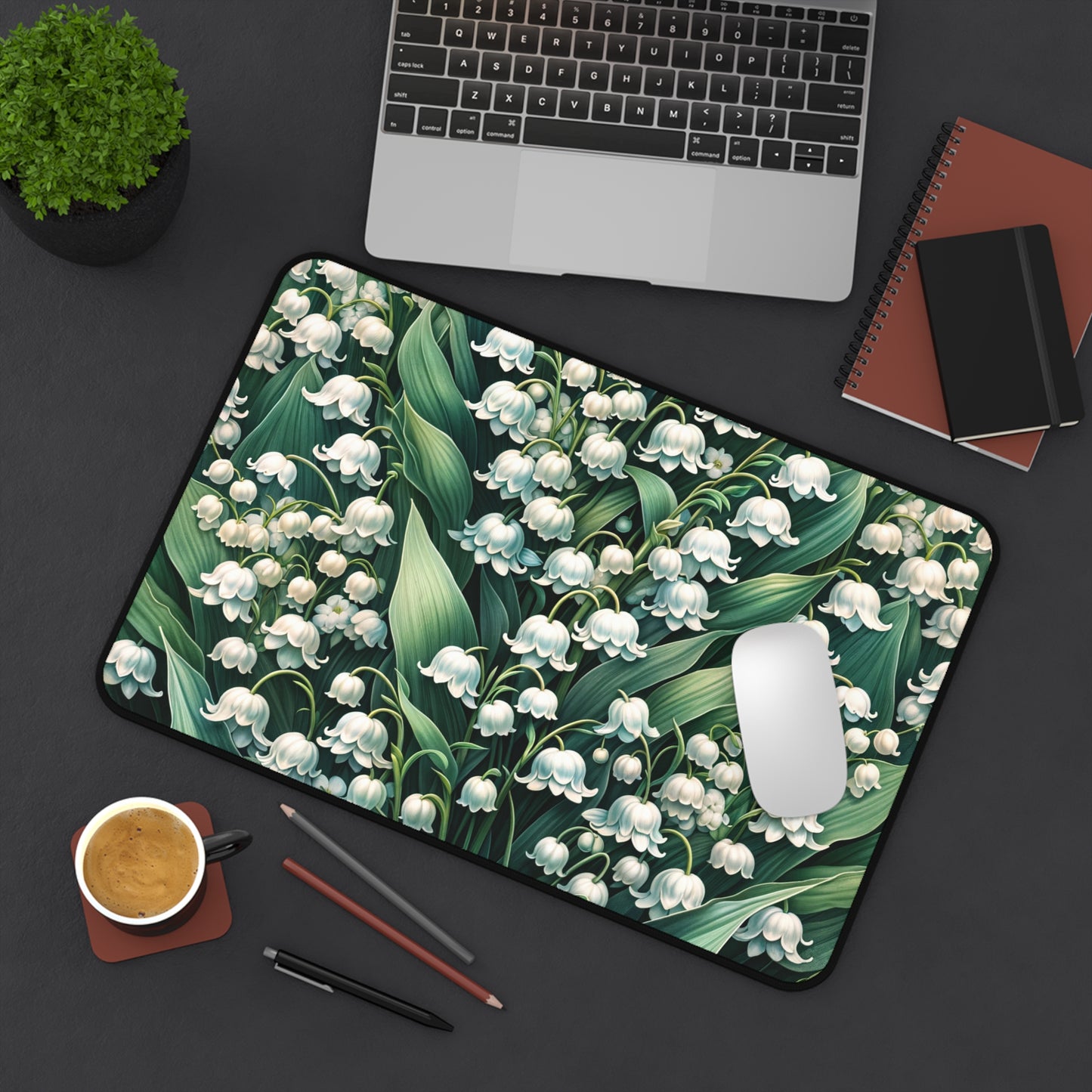 Copy of Desk Mat May Birth Flower, May Birth Month Flower, Lily of the Valley Floral Design, Birth Flower of May