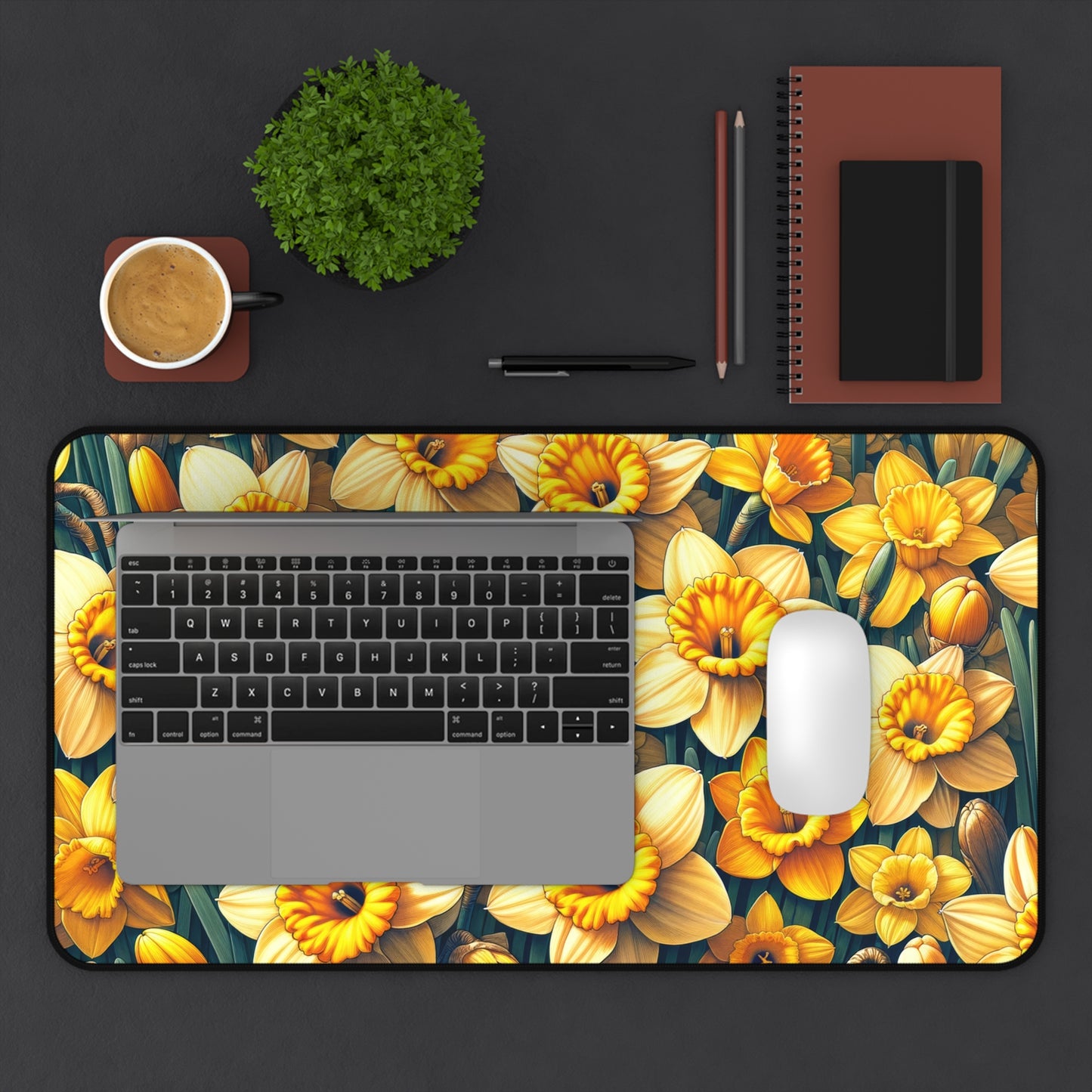 Desk Mat March Birth Flower Month of March is the Daffodil 3 Different sizes