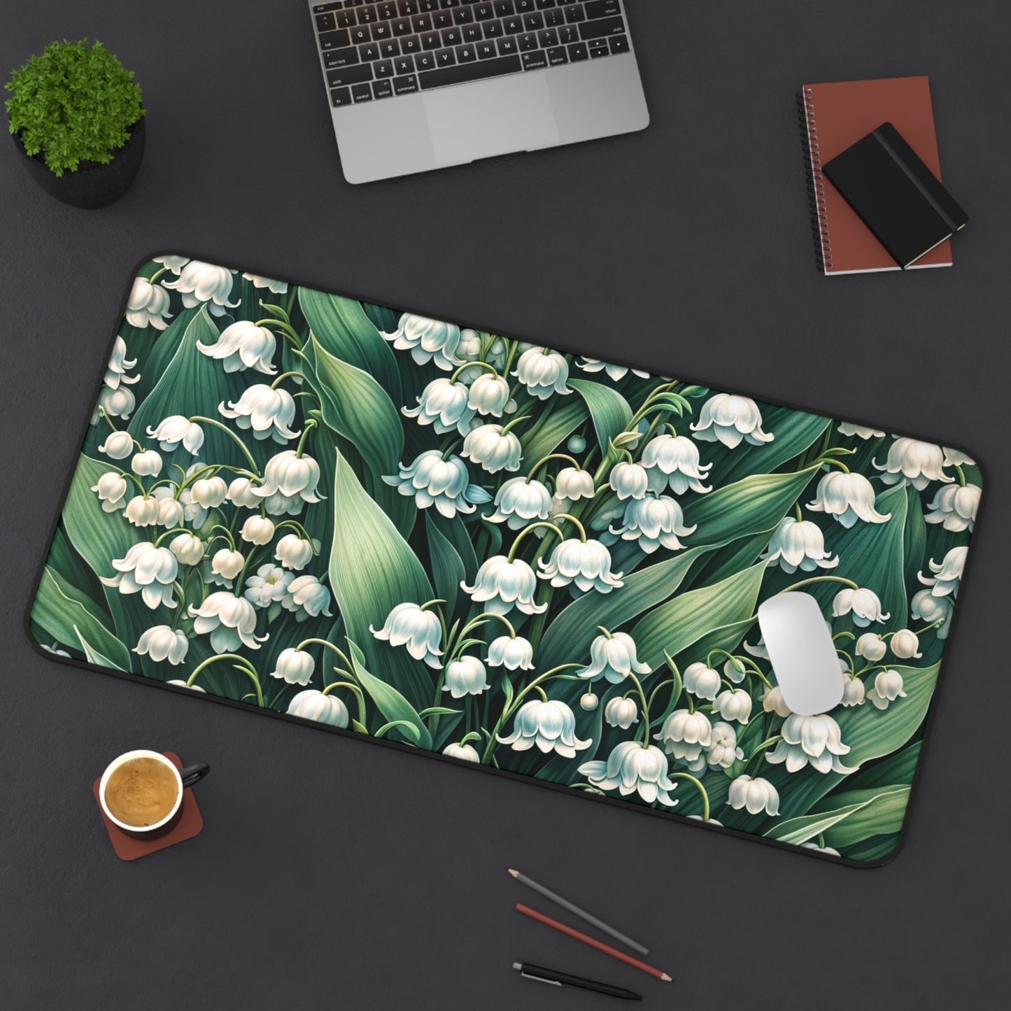 Copy of Desk Mat May Birth Flower, May Birth Month Flower, Lily of the Valley Floral Design, Birth Flower of May