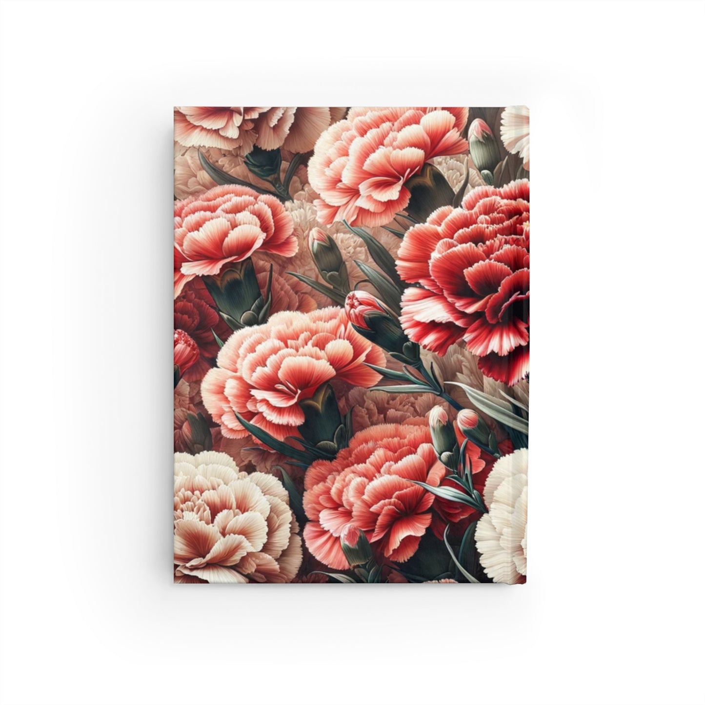 Journal - Ruled Line  January Birth Flower, January Birth Month Flower, Carnation Floral Design, Birth Flower of January