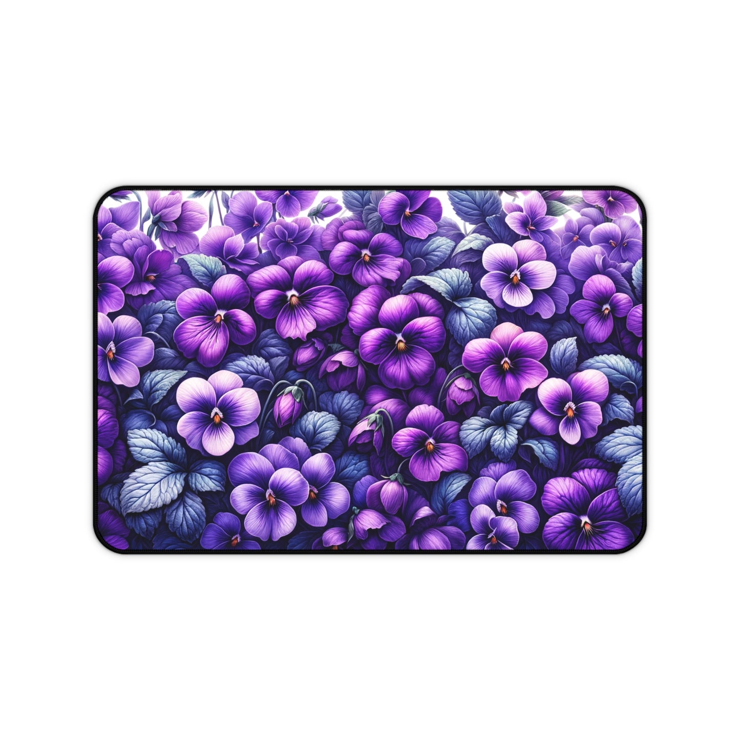 Desk Mat February Birth Flower, February Birth Month Flower, Violet Floral Design, Birth Flower of February