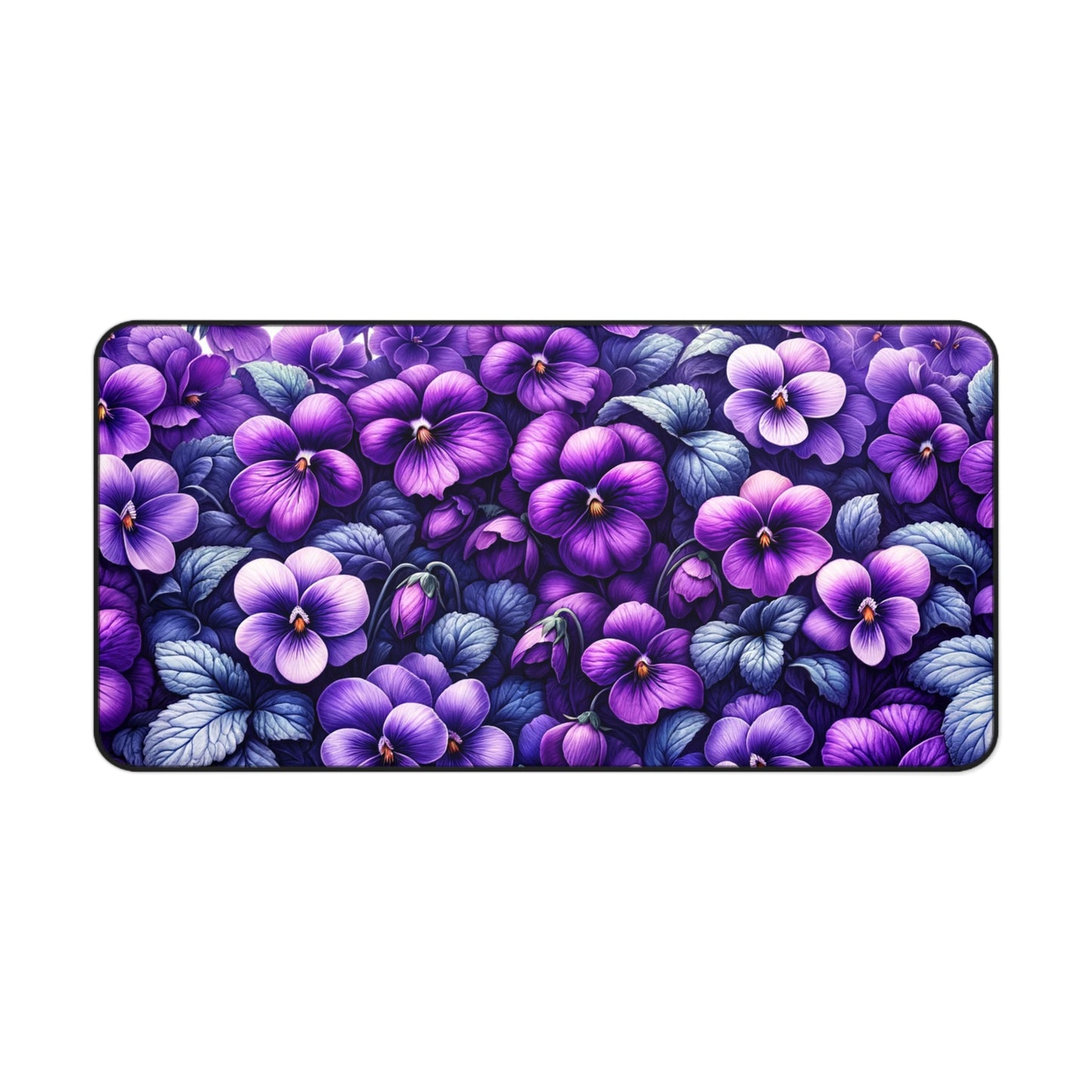 Desk Mat February Birth Flower, February Birth Month Flower, Violet Floral Design, Birth Flower of February