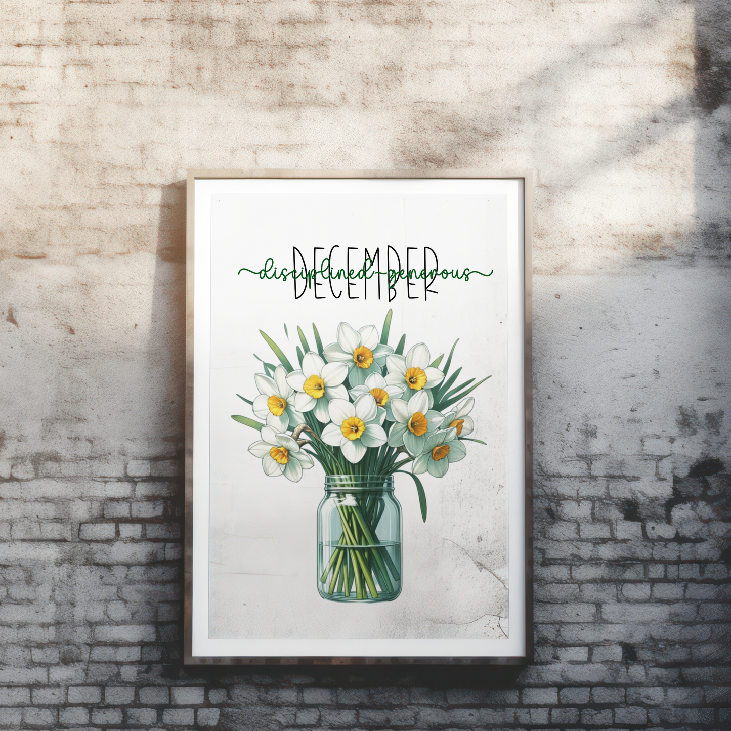 Flower Month of December the Narcissus, PNG, PDF PDF digital downloads December Birth Month Flowers sublimation cricut silhouette dtf
