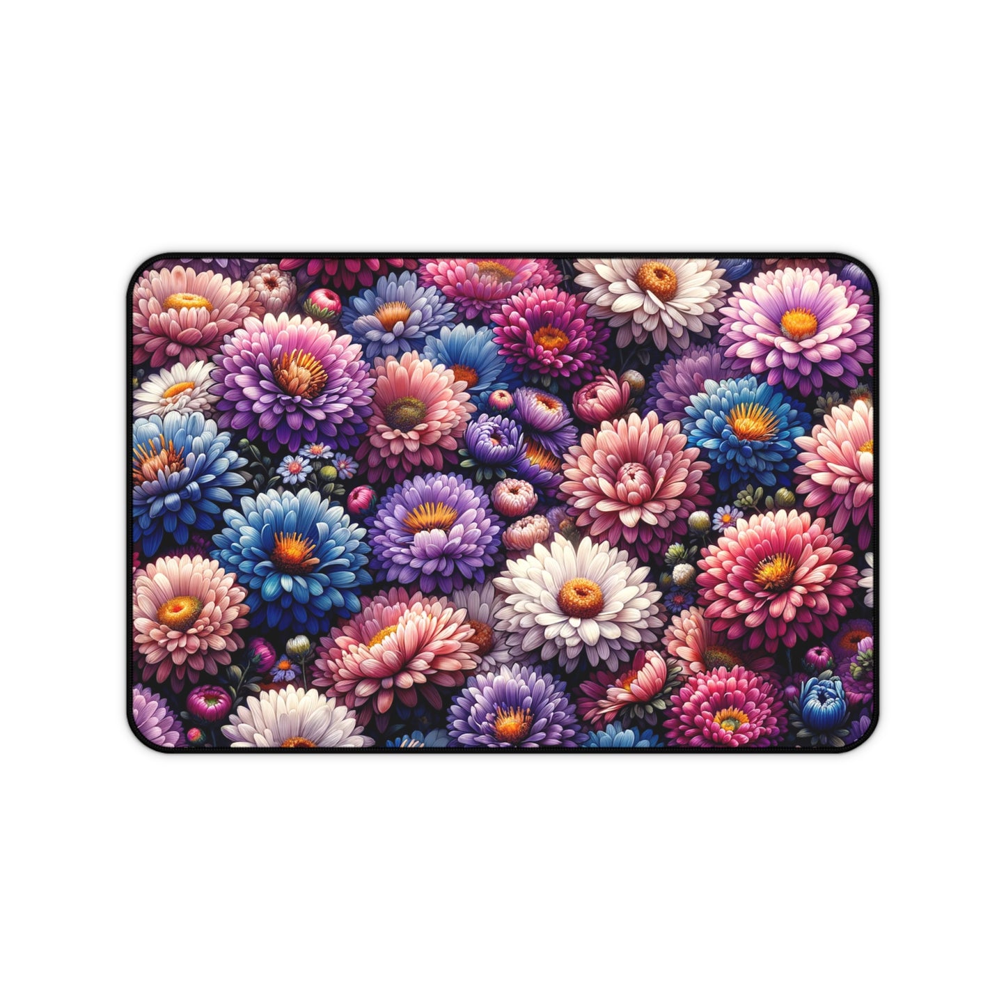 Desk Mat September Birth Flower,  September Birth Month Flower, Aster Floral Design, Birth Flower of September