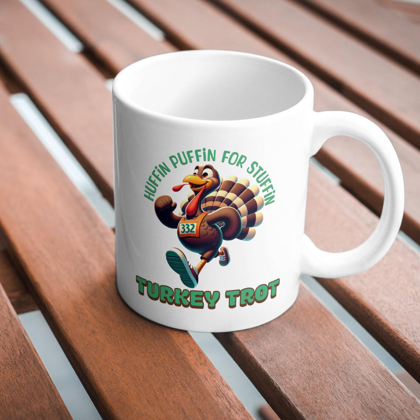 Huffin Puffin for Stuffin Turkey Trot PNG, PDF, SVG digital design, Thanksgiving fun design, Sublimation Designs Downloads.