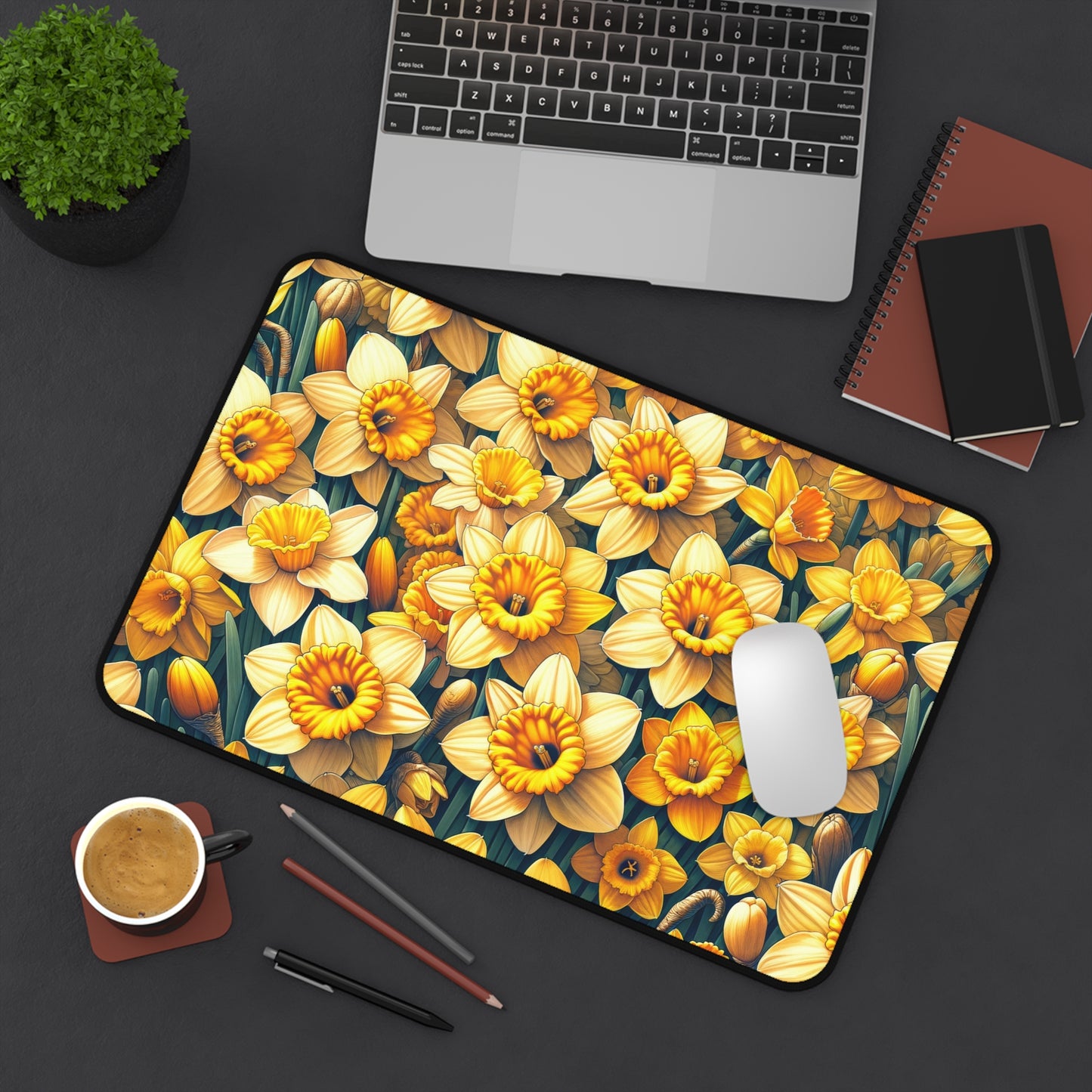 Desk Mat March Birth Flower Month of March is the Daffodil 3 Different sizes