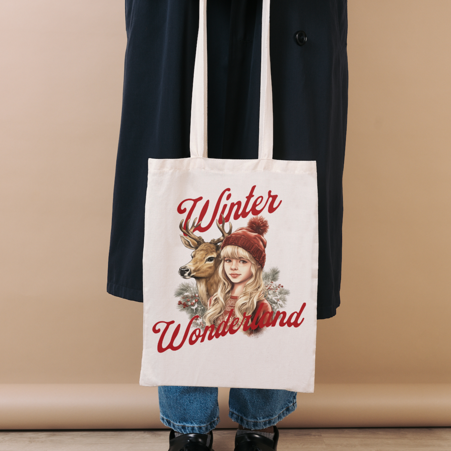 Winter Wonderland Digital Download PNG PDF SVG files, Christmas time, Reindeer, little girl cricut sihouette dtf sublimation