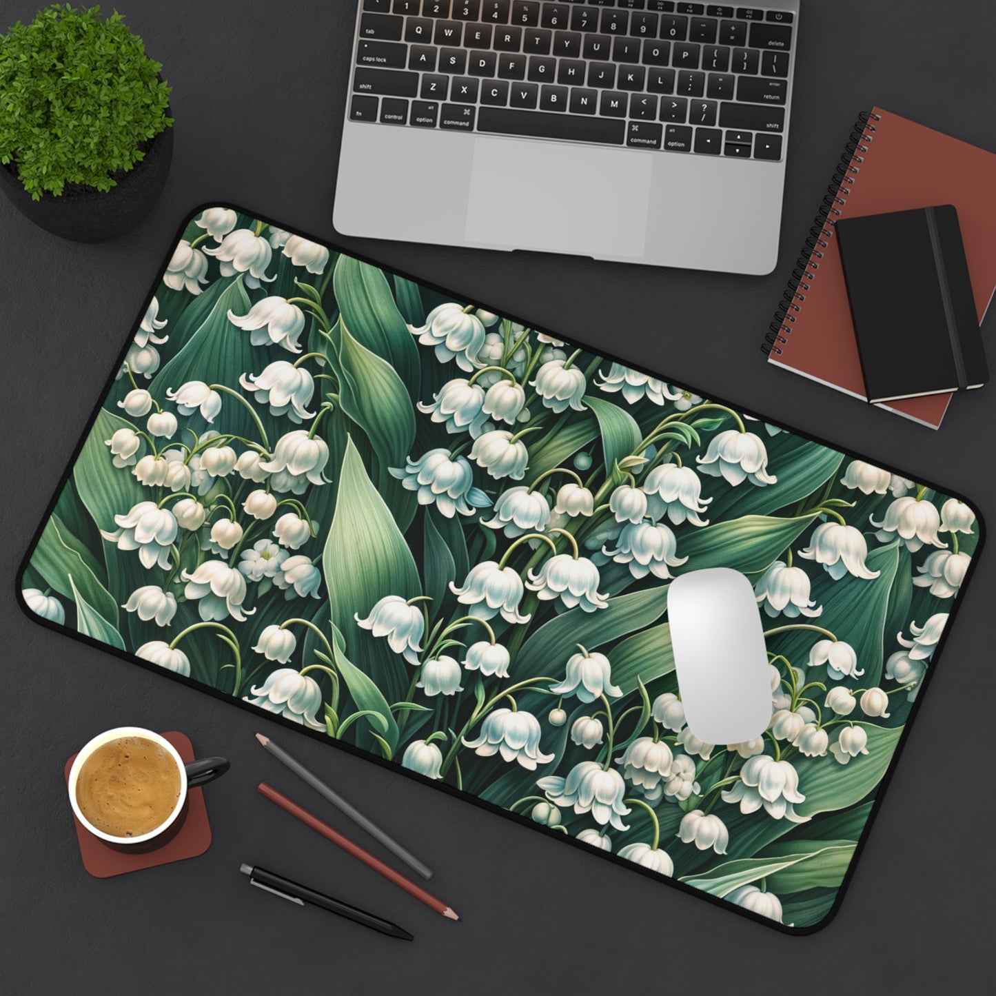 Copy of Desk Mat May Birth Flower, May Birth Month Flower, Lily of the Valley Floral Design, Birth Flower of May